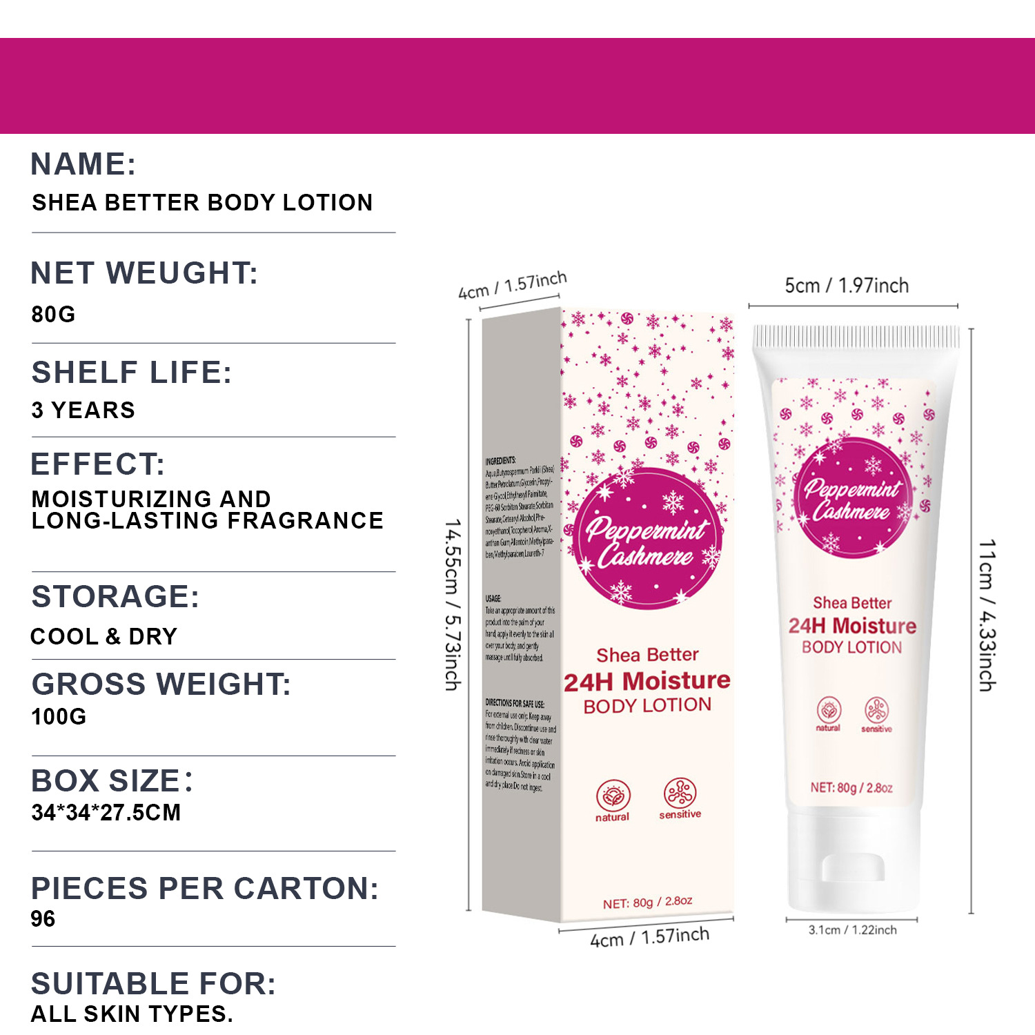 Shea Butter Body Lotion For Deep Moisturizing Nourishing And Smoothing Dry Skin Daily Body Care
