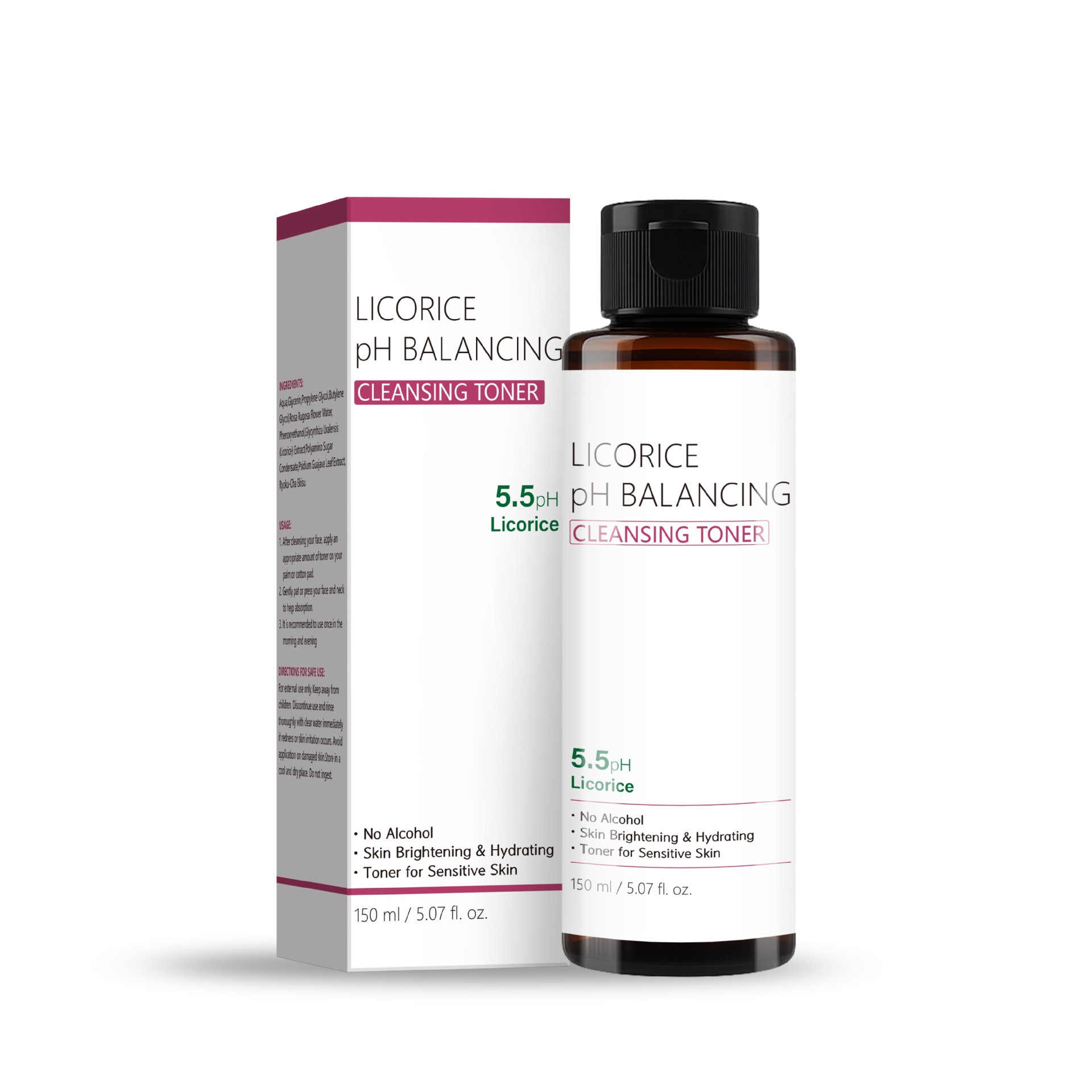 Licorice pH Balancing Toner For Soothing Hydrating And Skin Equilibrium Daily Face Care 150ml
