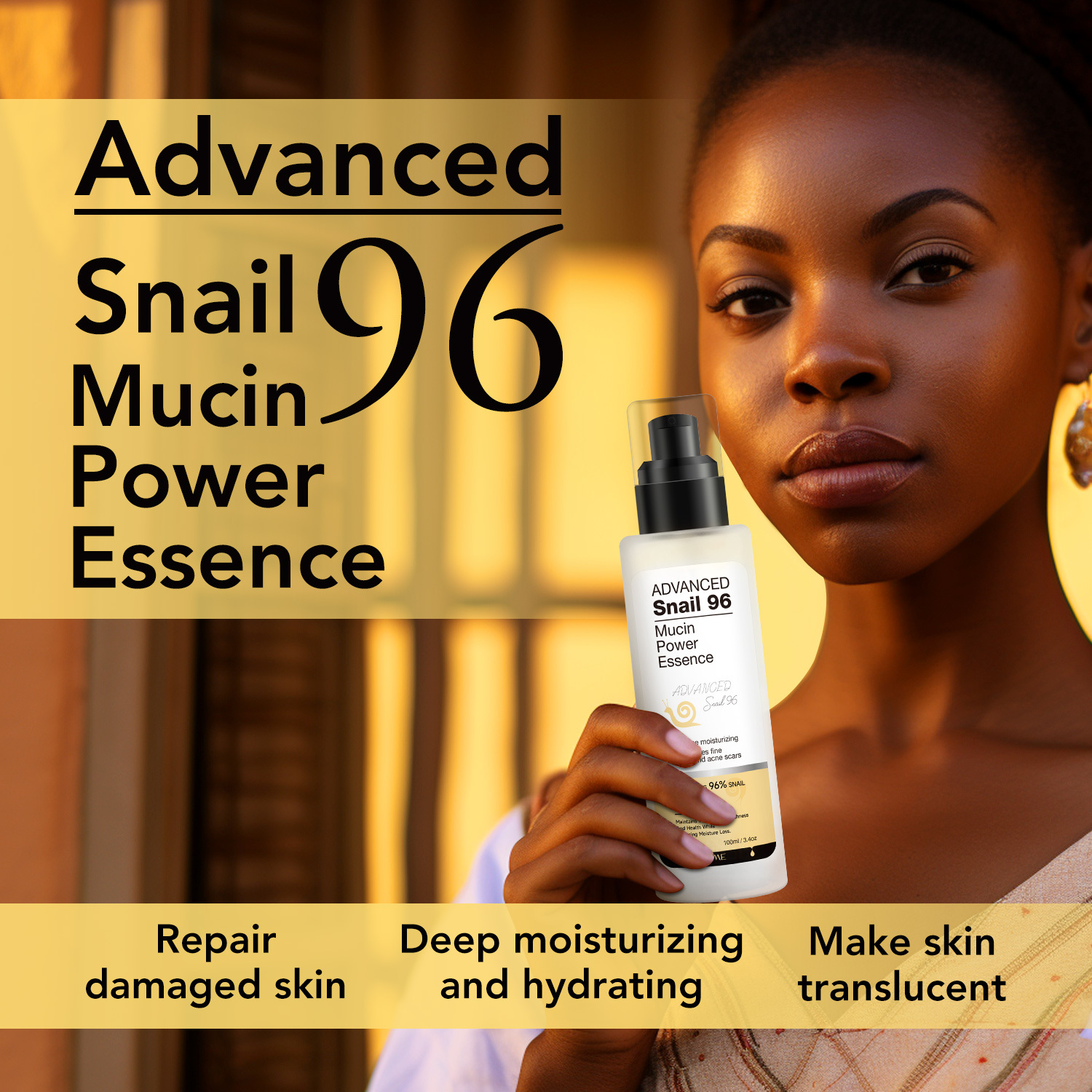 Snail Serum Moisturizing Nourishing Smoothing For Dry Damaged Skin Daily Face And Body Care Treatment 100ml
