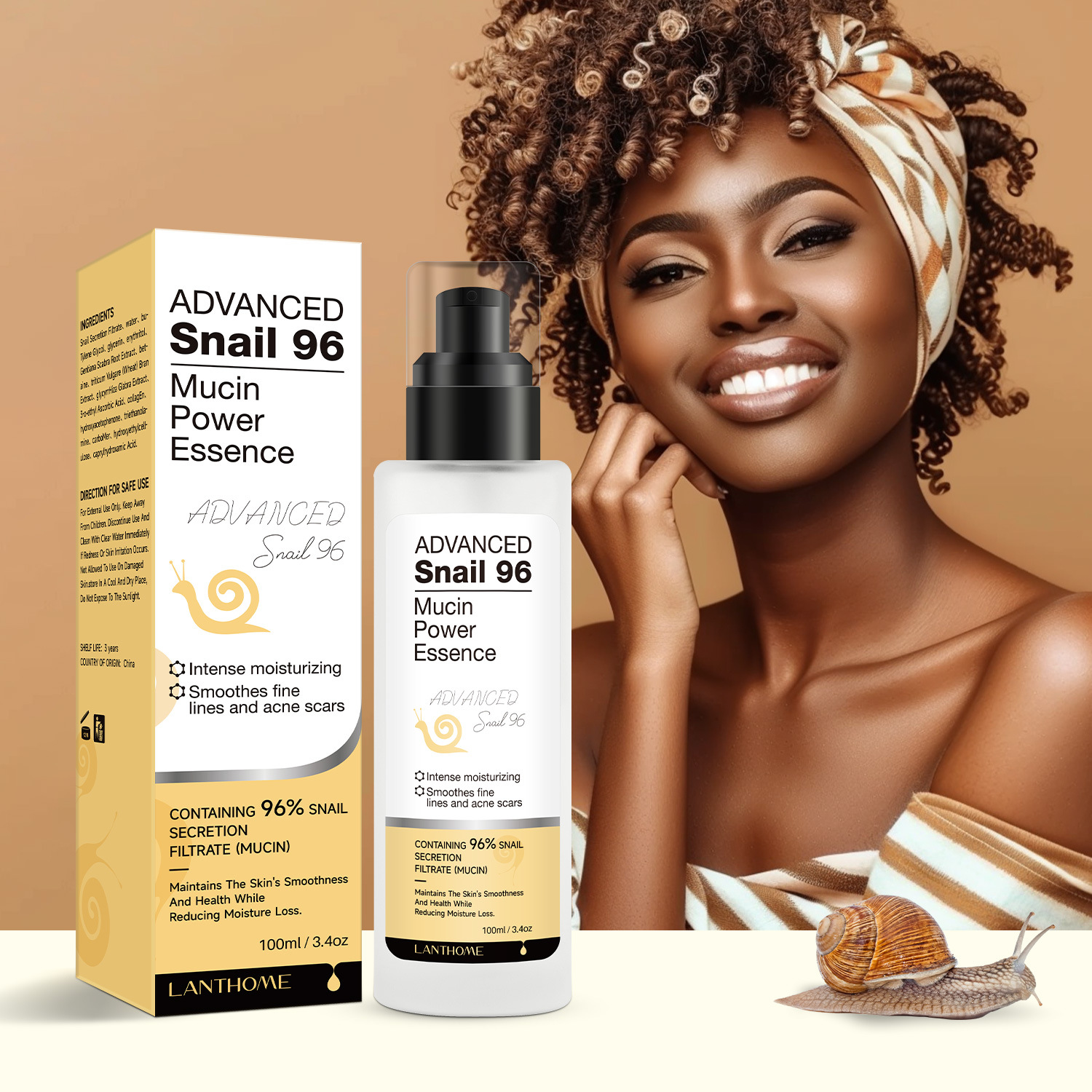 Snail Serum Moisturizing Nourishing Smoothing For Dry Damaged Skin Daily Face And Body Care Treatment 100ml