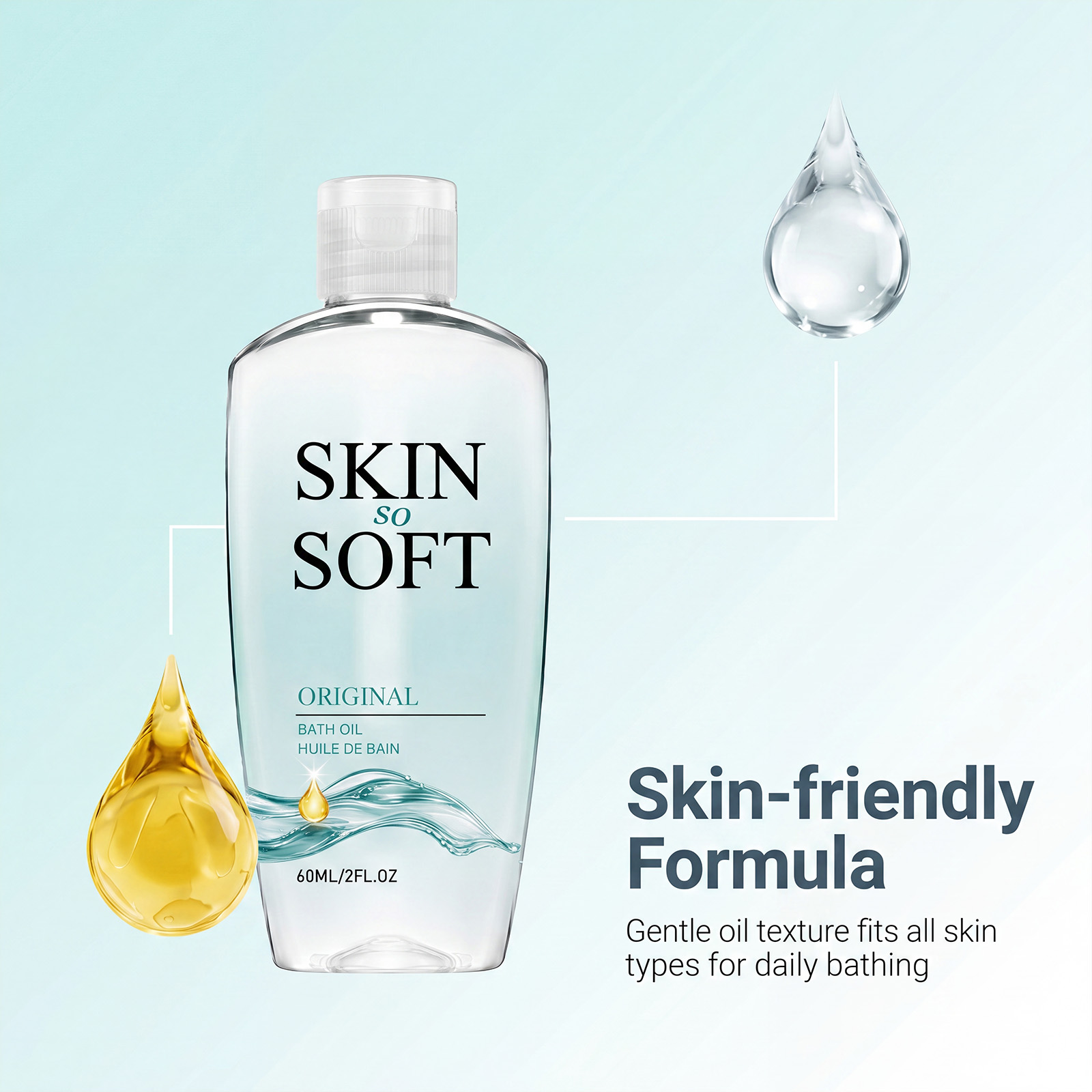 Soft Smooth Skin Bath Oil Mild Clean Body Skin Refreshing Hydrating Comfortable Non Tight Aromatic Bath Liquid