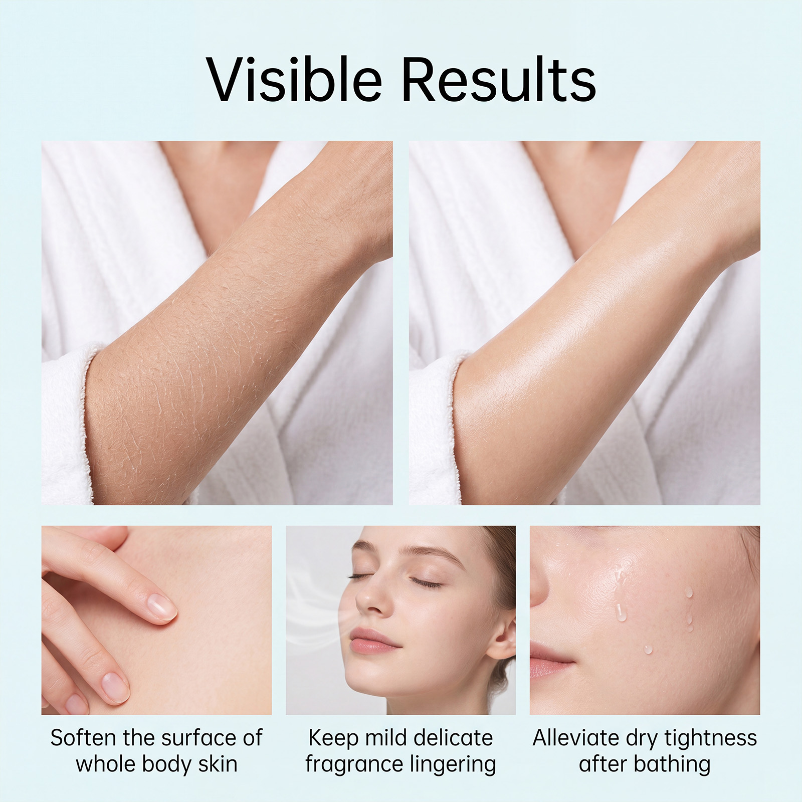 Soft Smooth Skin Bath Oil Mild Clean Body Skin Refreshing Hydrating Comfortable Non Tight Aromatic Bath Liquid