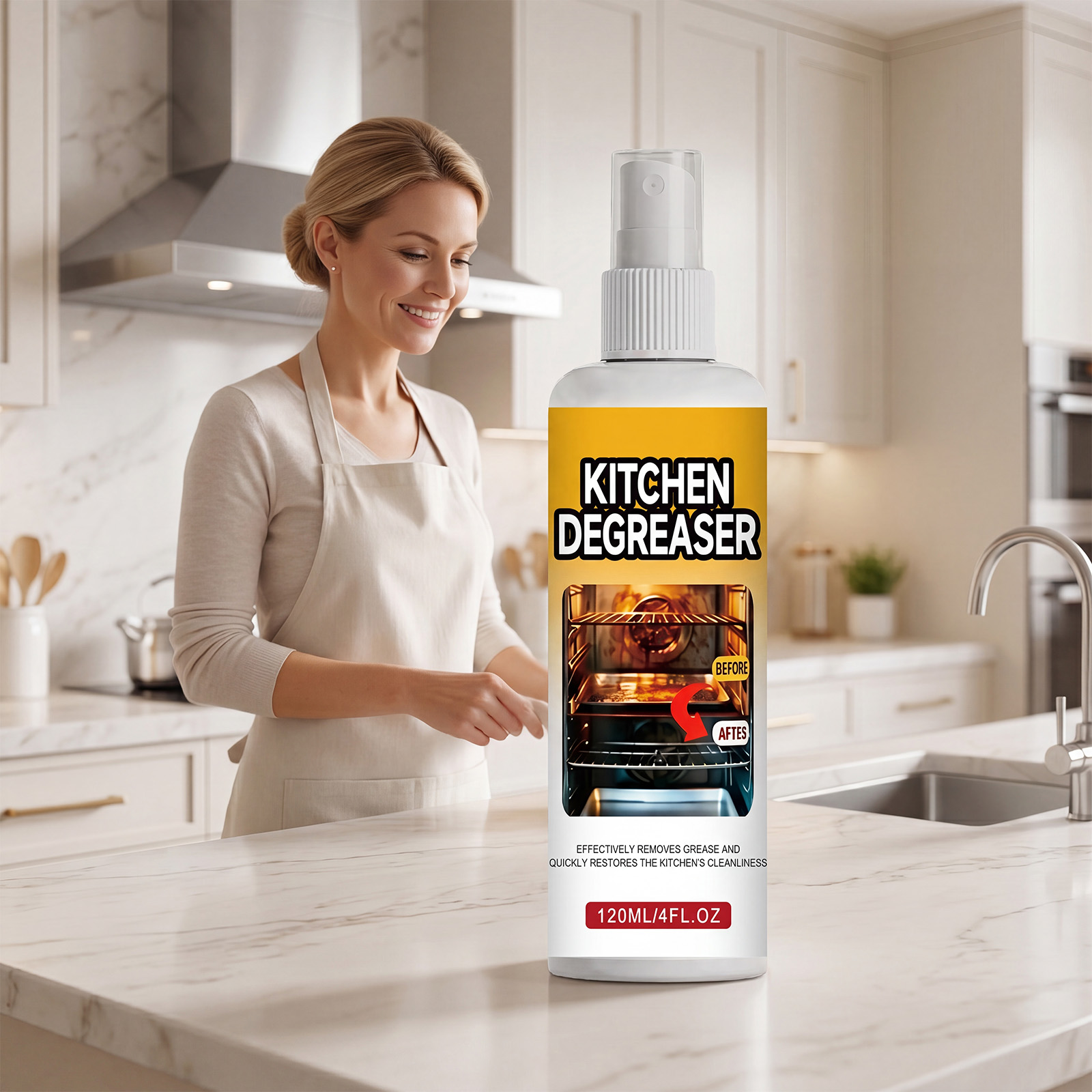 Kitchen Grease Cleaner Range Hood Stove Remove Stubborn Oil Dirt Bright Clean Household Detergent