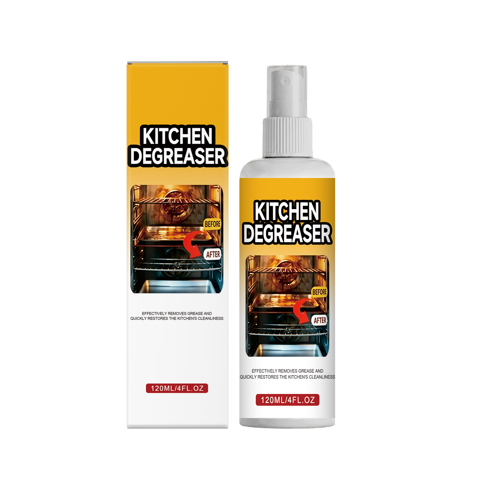 Kitchen Grease Cleaner Range Hood Stove Remove Stubborn Oil Dirt Bright Clean Household Detergent