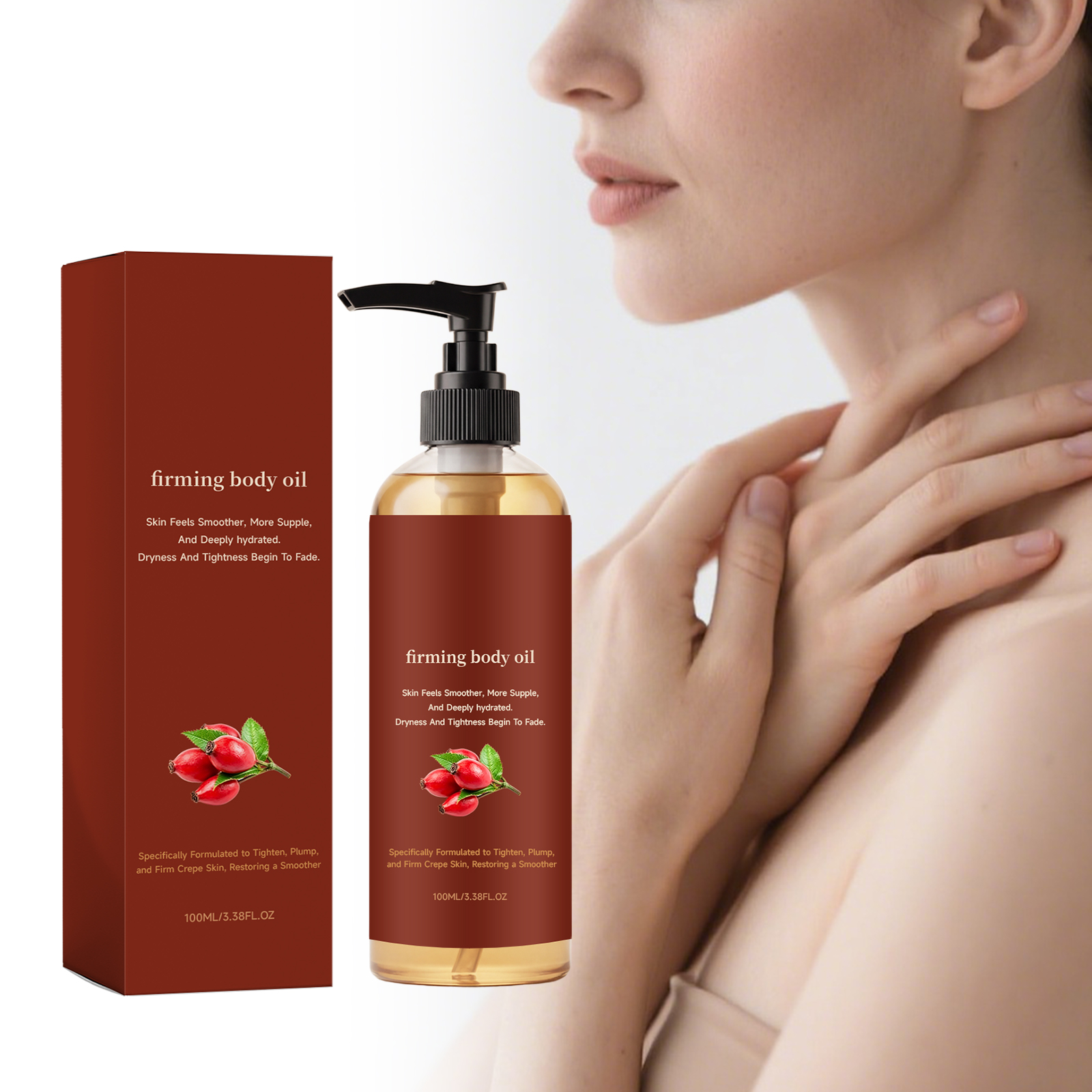 Firming Skin Body Oil Daily Full Body Care Suitable For Multiple Skin Types Light Smooth Elastic Moisturizing Body Oil