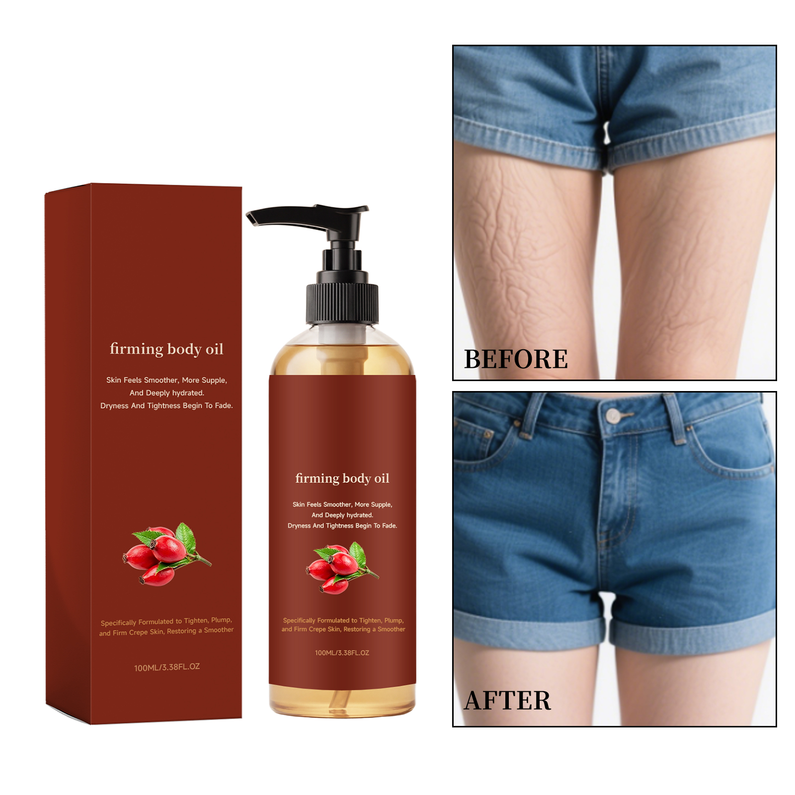 Firming Skin Body Oil Daily Full Body Care Suitable For Multiple Skin Types Light Smooth Elastic Moisturizing Body Oil
