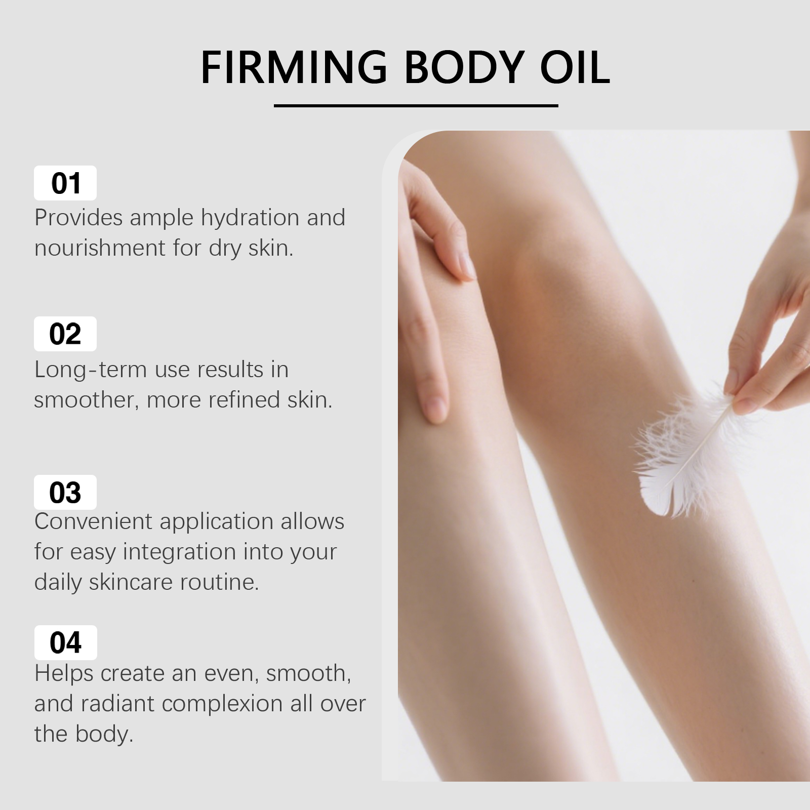Firming Skin Body Oil Daily Full Body Care Suitable For Multiple Skin Types Light Smooth Elastic Moisturizing Body Oil