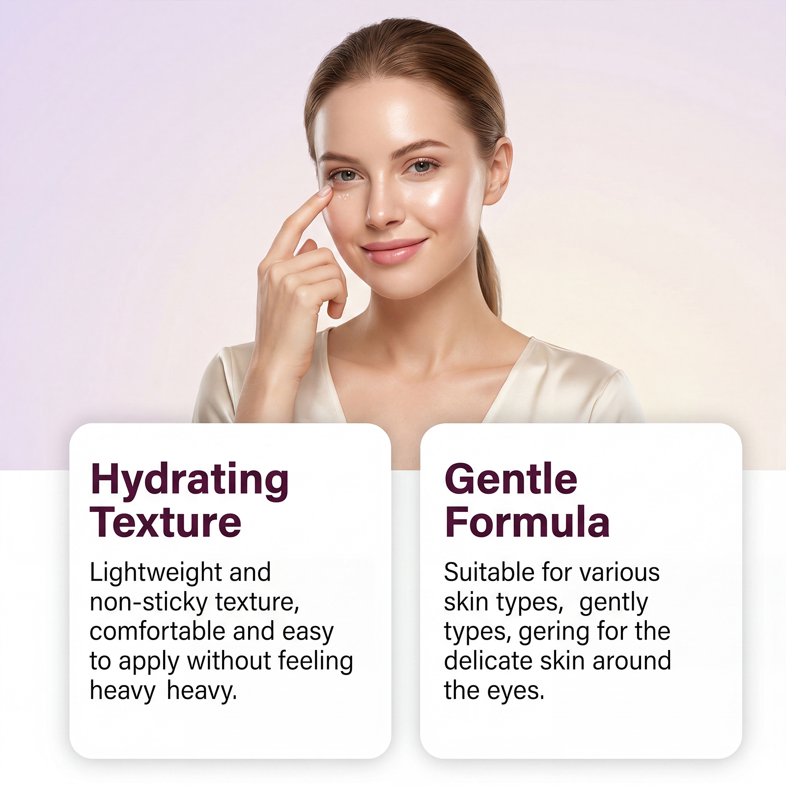 Moisturizing Eye Cream Mild Hydrating Nourishing Lightweight Fast Absorbing Soft Elastic Skin Daily Orbital Care Lotion
