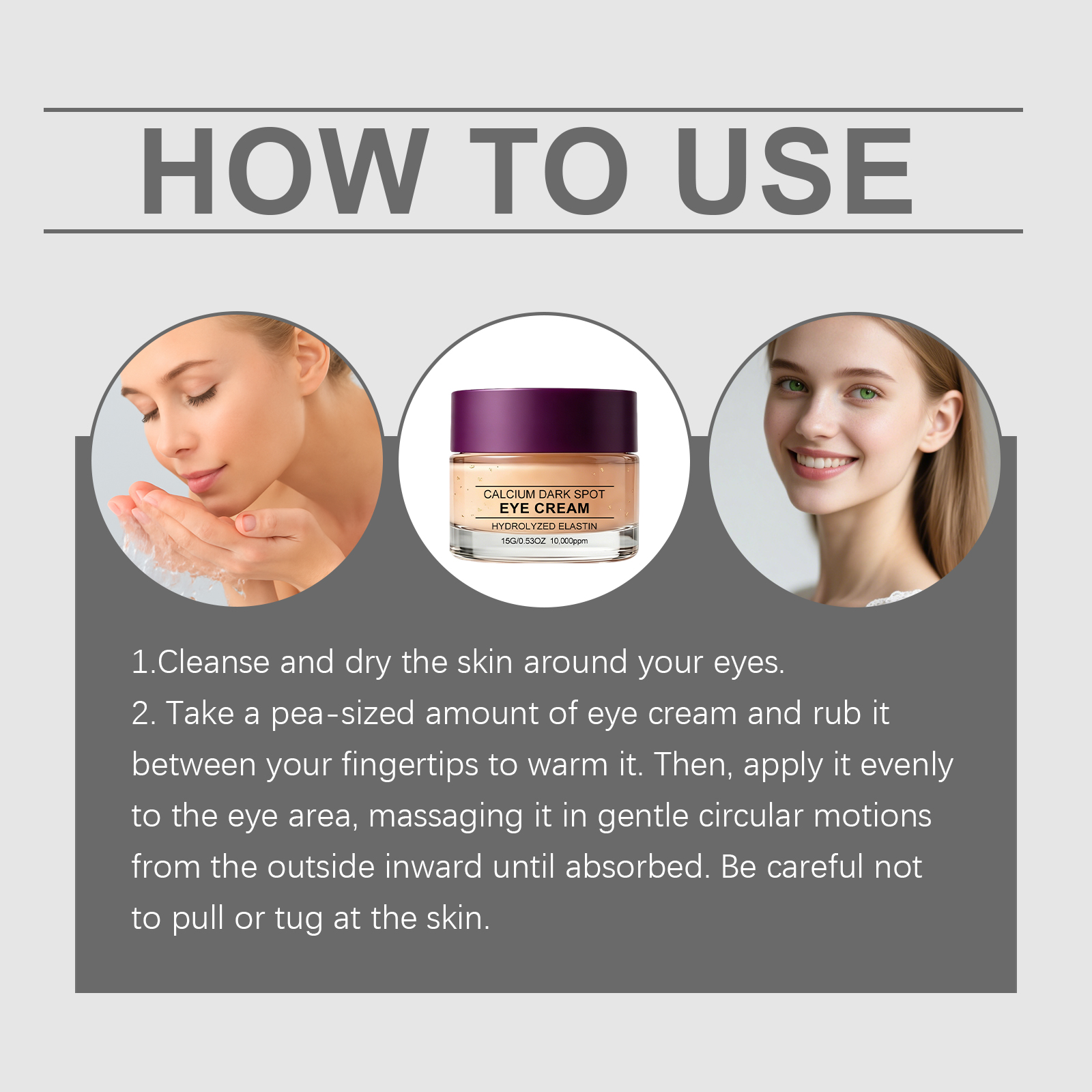 Moisturizing Eye Cream Mild Hydrating Nourishing Lightweight Fast Absorbing Soft Elastic Skin Daily Orbital Care Lotion
