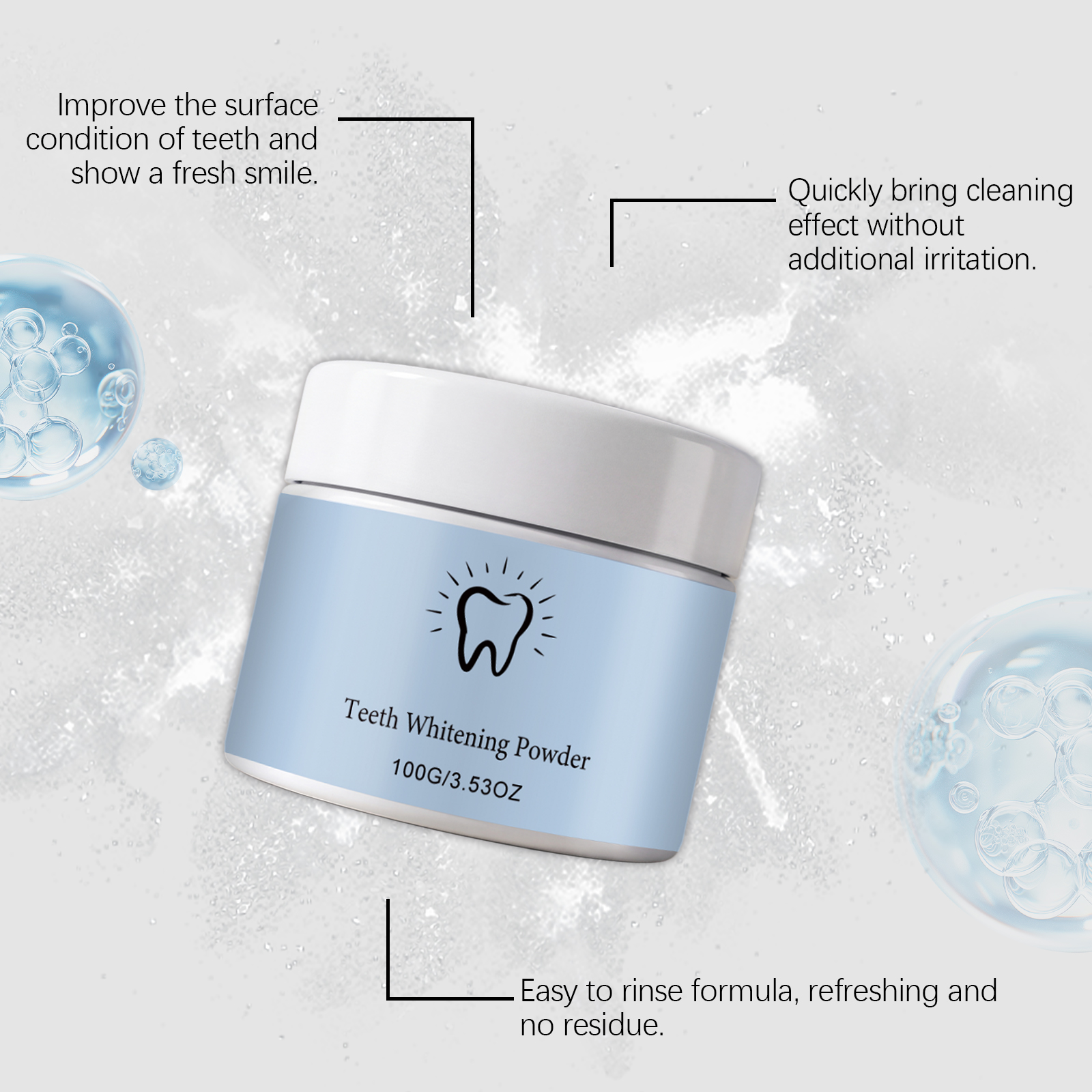 Brightening Cleansing Tooth Powder Fresh Breath Mild Washing Whitening Teeth Portable Fine Dental Care