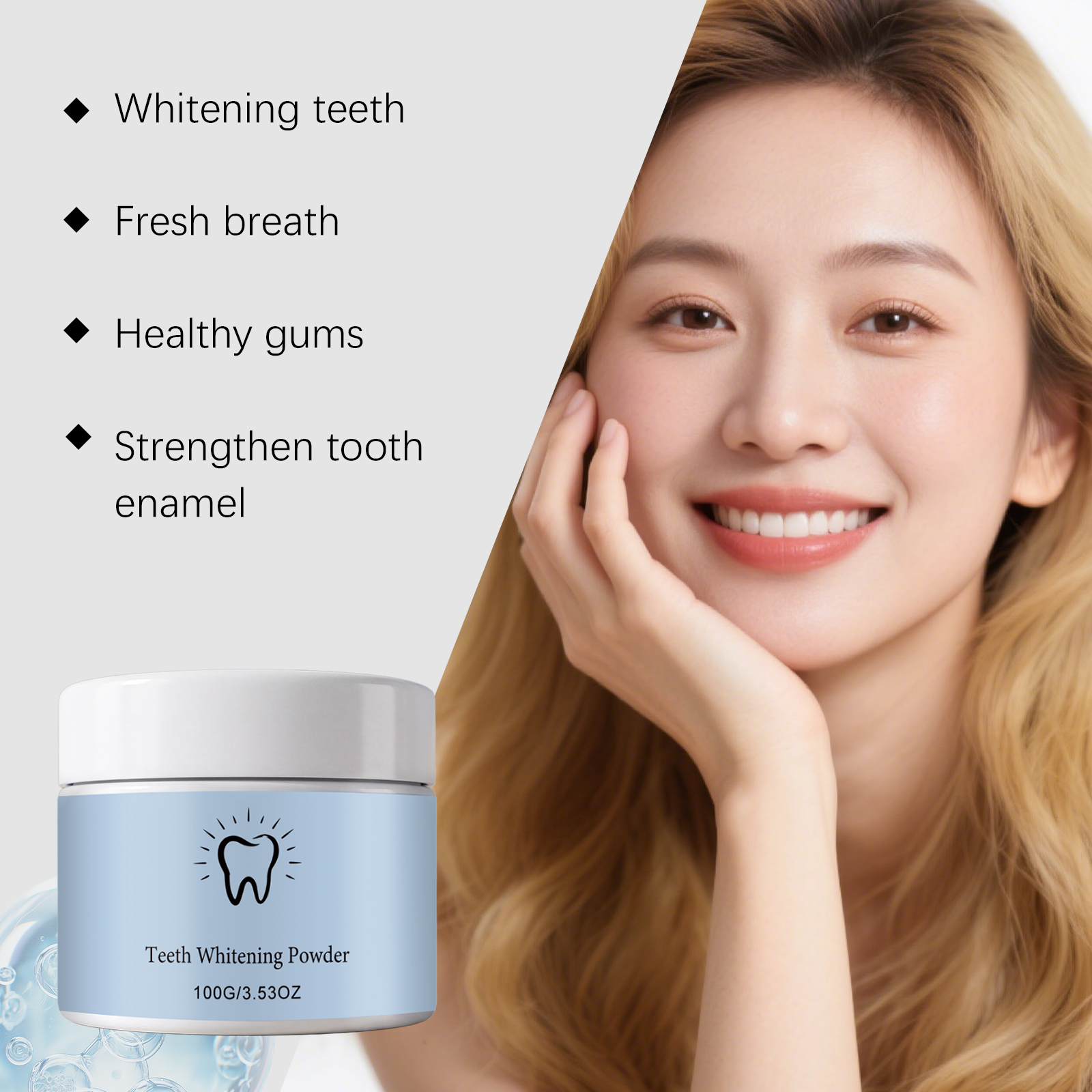Brightening Cleansing Tooth Powder Fresh Breath Mild Washing Whitening Teeth Portable Fine Dental Care