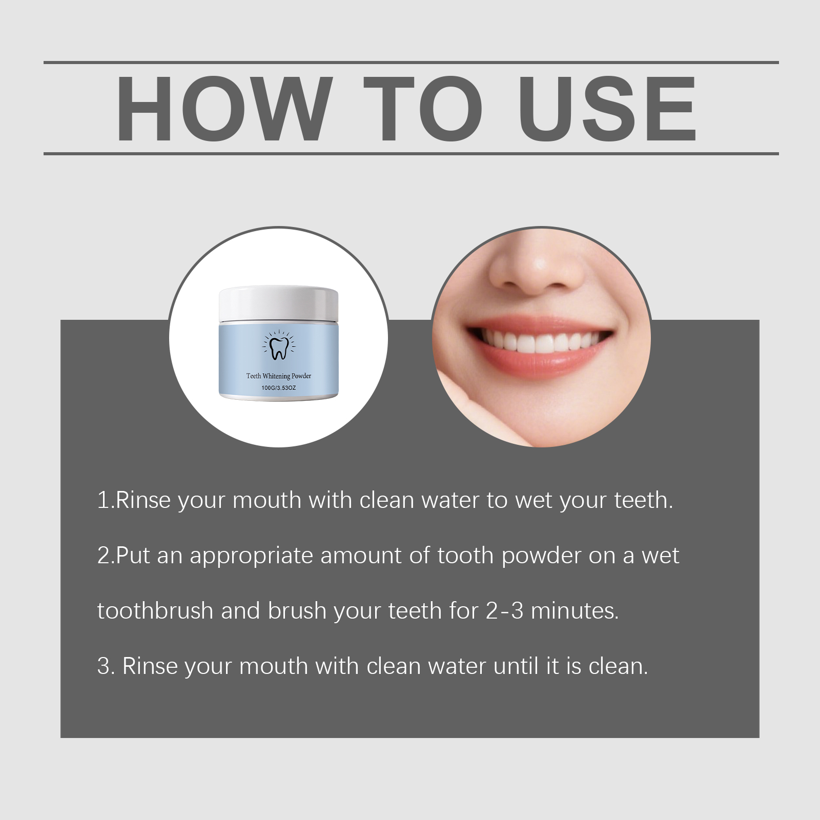 Brightening Cleansing Tooth Powder Fresh Breath Mild Washing Whitening Teeth Portable Fine Dental Care