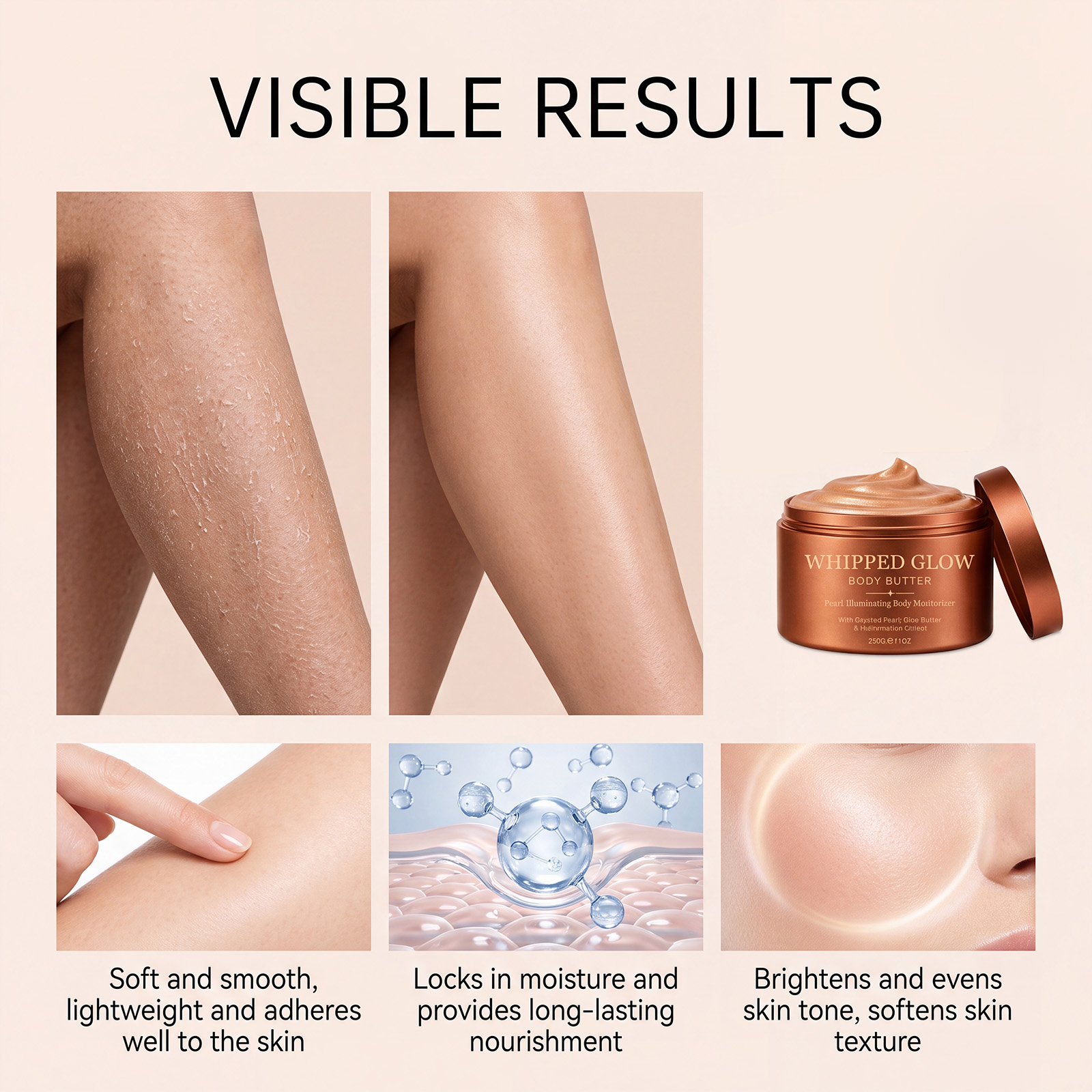 Moisturizing Body Lotion Daily Convenient Hydrating Light Texture Fresh Non Sticky Skin Replenish Water Body Care Cream