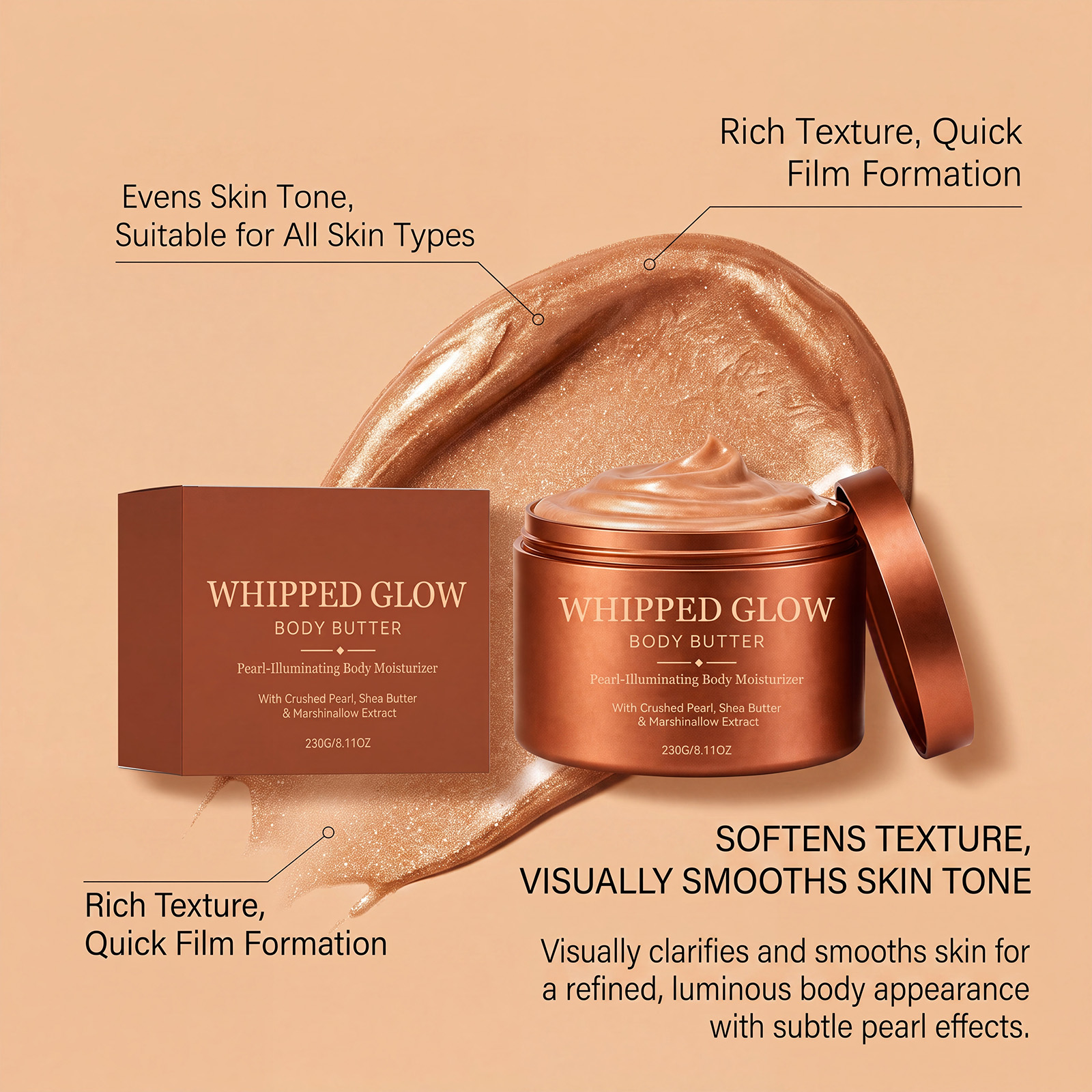 Moisturizing Body Lotion Daily Convenient Hydrating Light Texture Fresh Non Sticky Skin Replenish Water Body Care Cream