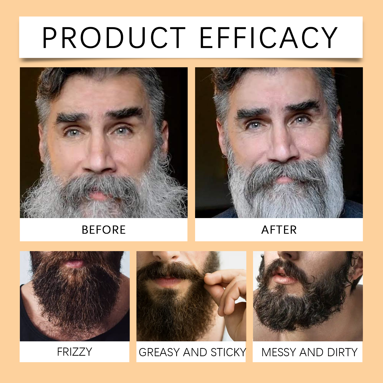 Beard Care Essential Oil Mild Formula Refreshing Non Greasy Nourish Repair For Men Daily Facial Hair Moisturizing Care
