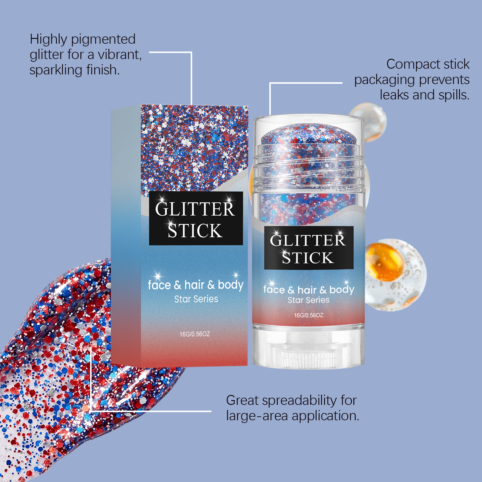 Shiny Makeup Stick Eye Catching Smooth Easy Apply Beginner Friendly No Powder Fly Multi Scene Use