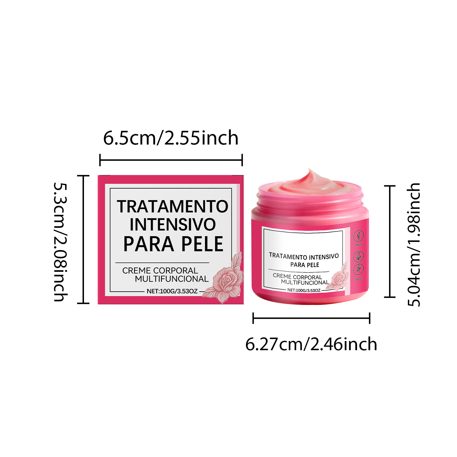 Rose Skin Care Cream For Pregnant Nourish Skin Elastic Smooth Moisturize Daily Smear Massage Body Skin