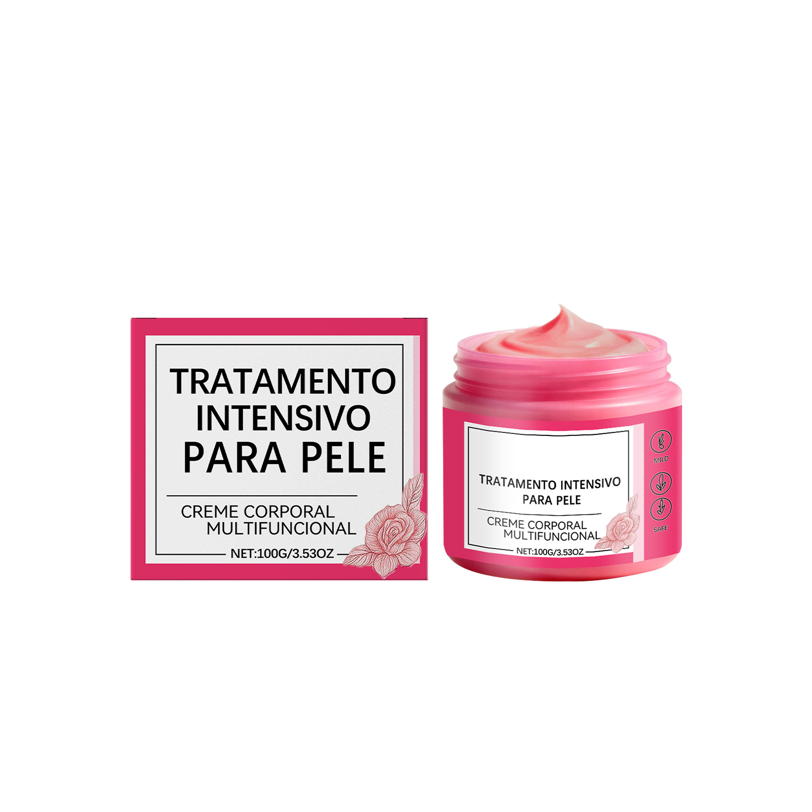Rose Skin Care Cream For Pregnant Nourish Skin Elastic Smooth Moisturize Daily Smear Massage Body Skin
