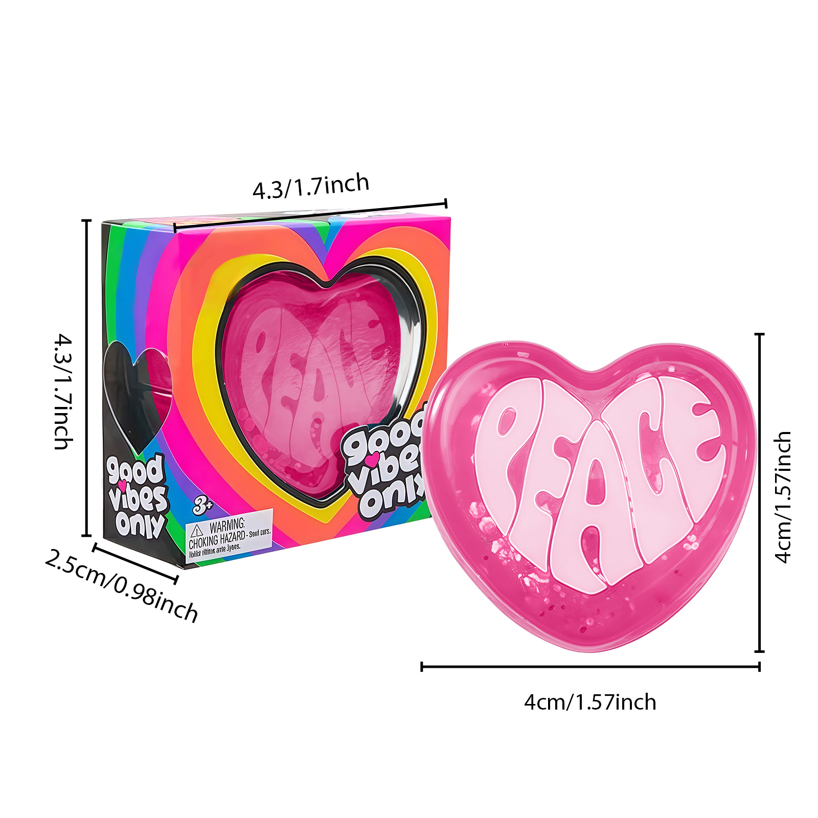 (Pink-Pink) Heart Squeeze Toy Pink Heart Shaped Soft Slow Rebound Fun Portable Daily Stress Relief Play Item