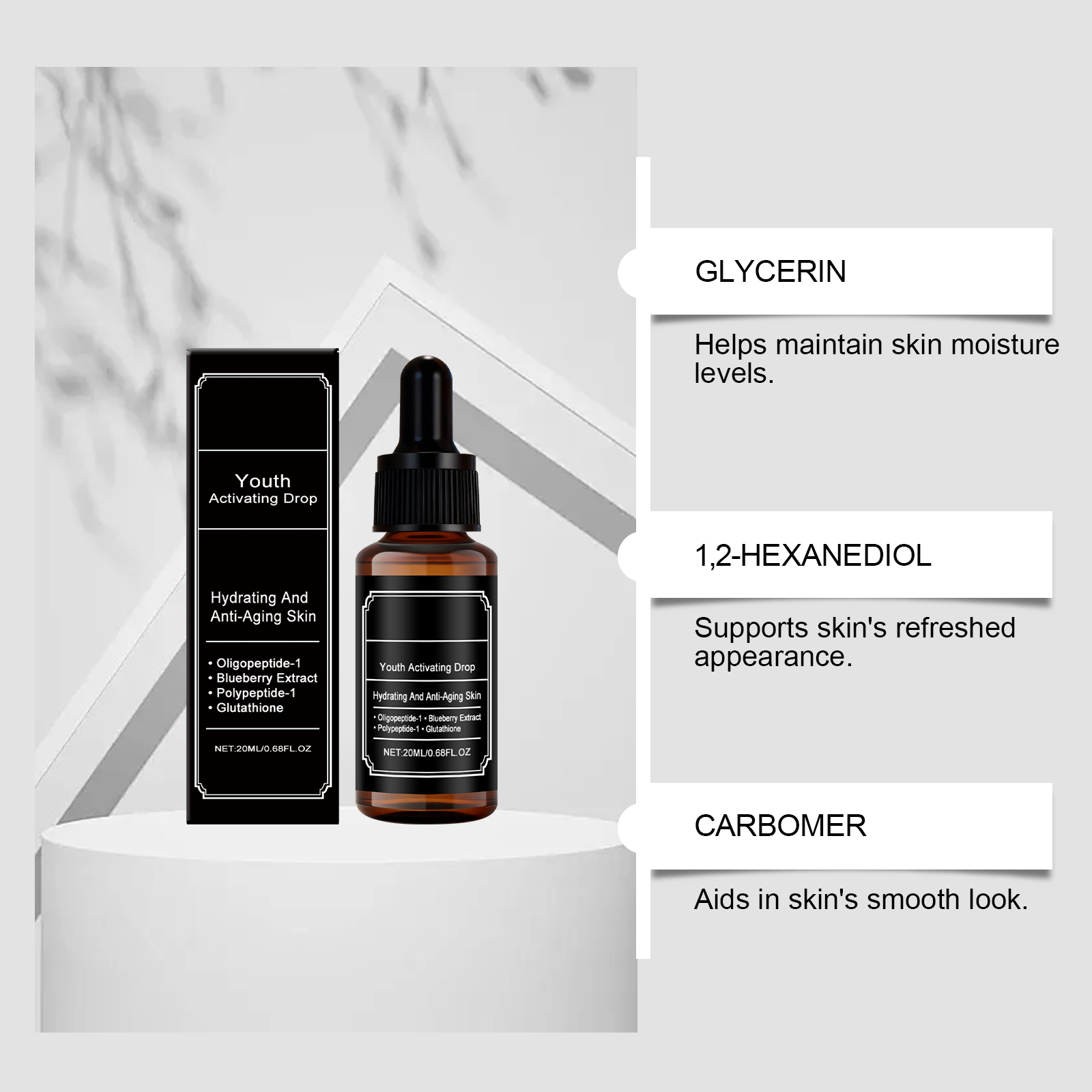 Moisturizing Essence Liquid Light Smooth Texture Soft Delicate Touch Nourish Facial Skin Care Daily Gentle Hydrating Repair