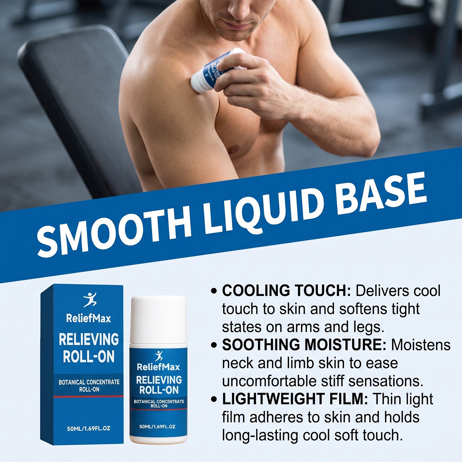 Muscle Relief Roller Ball Soothe Tight Soreness Stiff Joint Ease Daily Body Care