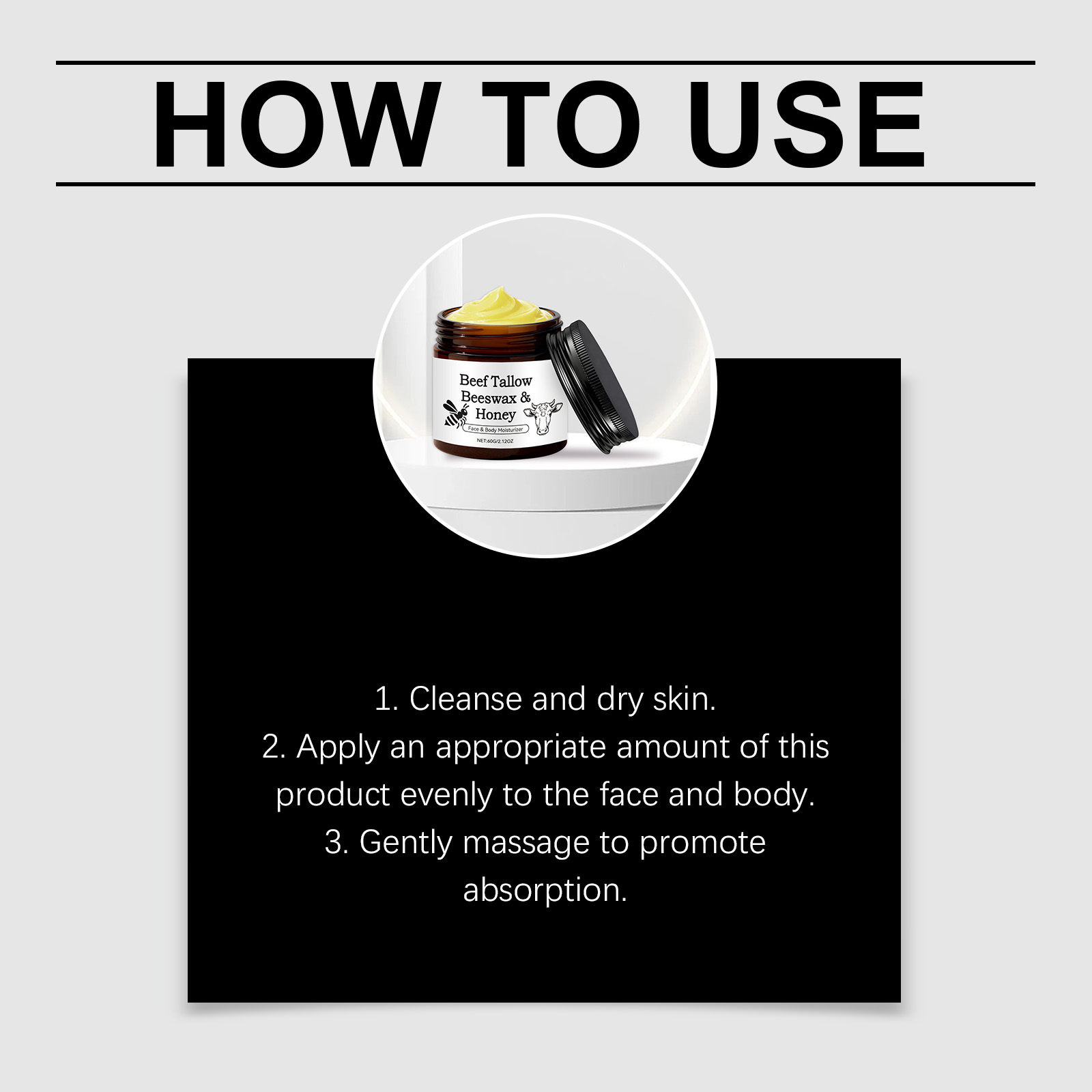 Tallow Moisturizing Cream Mild Hydrating Soft Smooth Comfort For Face Body Skin Daily Care