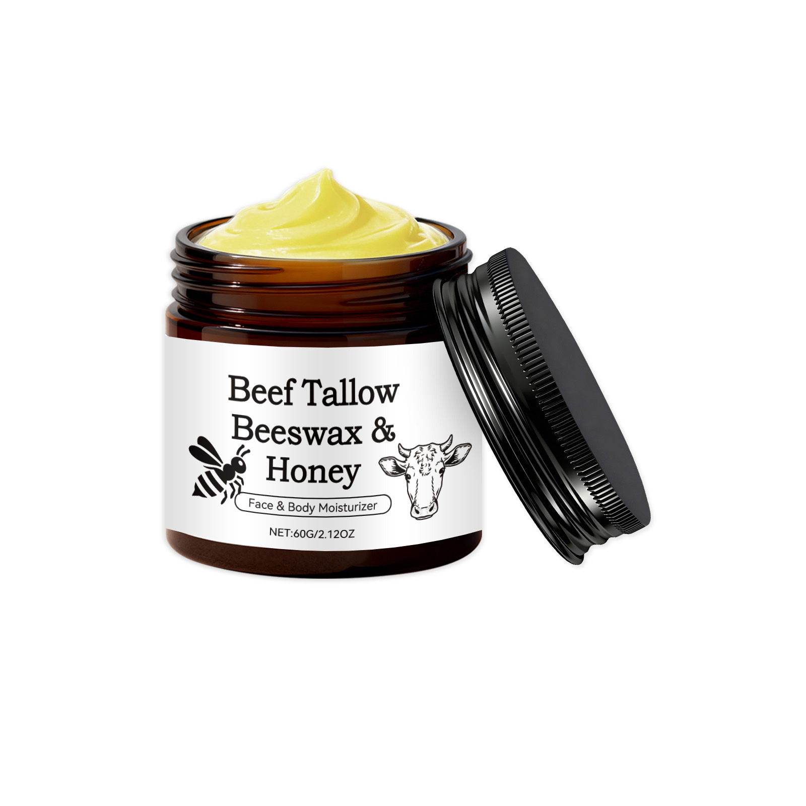 Tallow Moisturizing Cream Mild Hydrating Soft Smooth Comfort For Face Body Skin Daily Care
