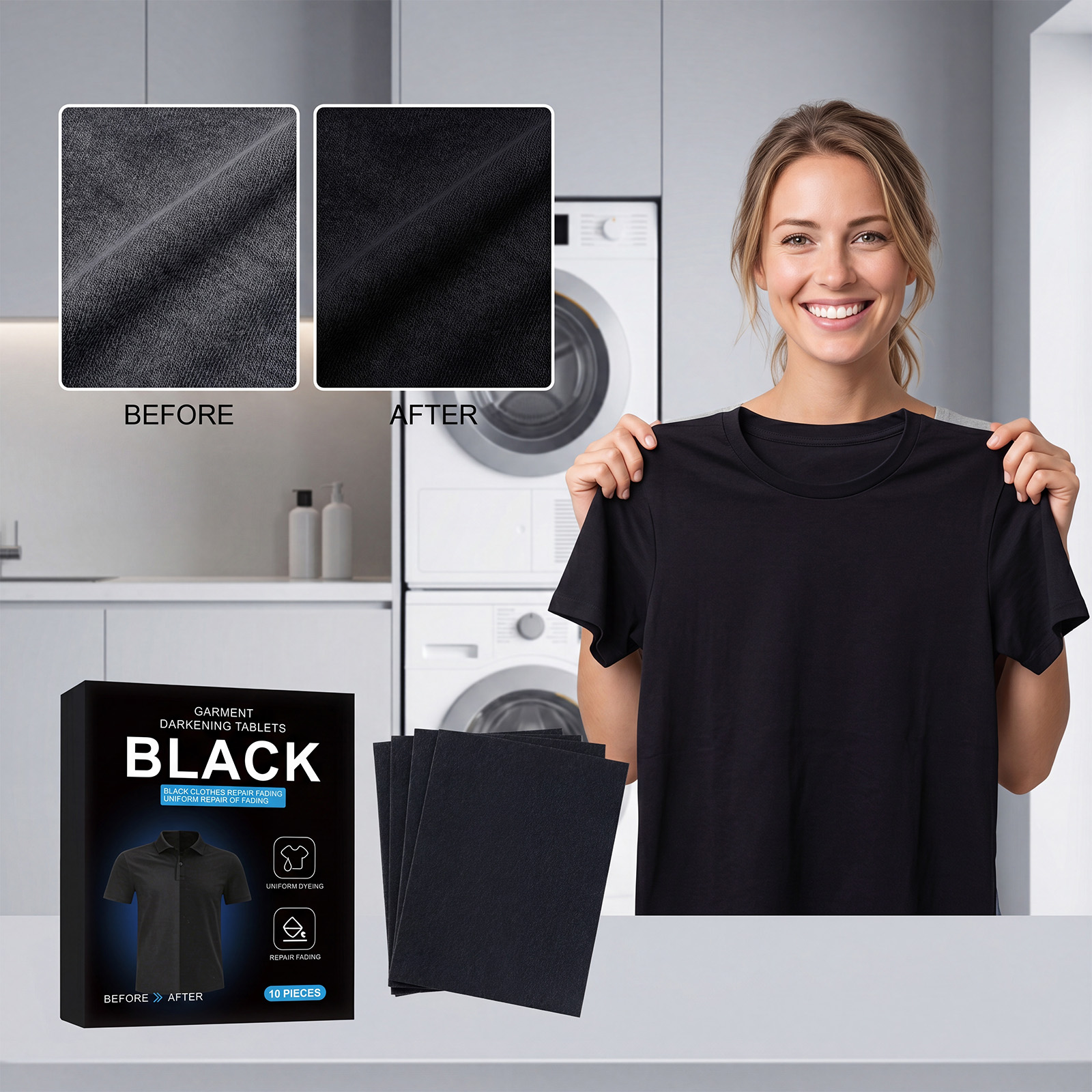 Clothes Darkening Sheets Brighten Black Shades Machine Wash Convenient Long Lasting Color Lock Fit Multiple Fabrics
