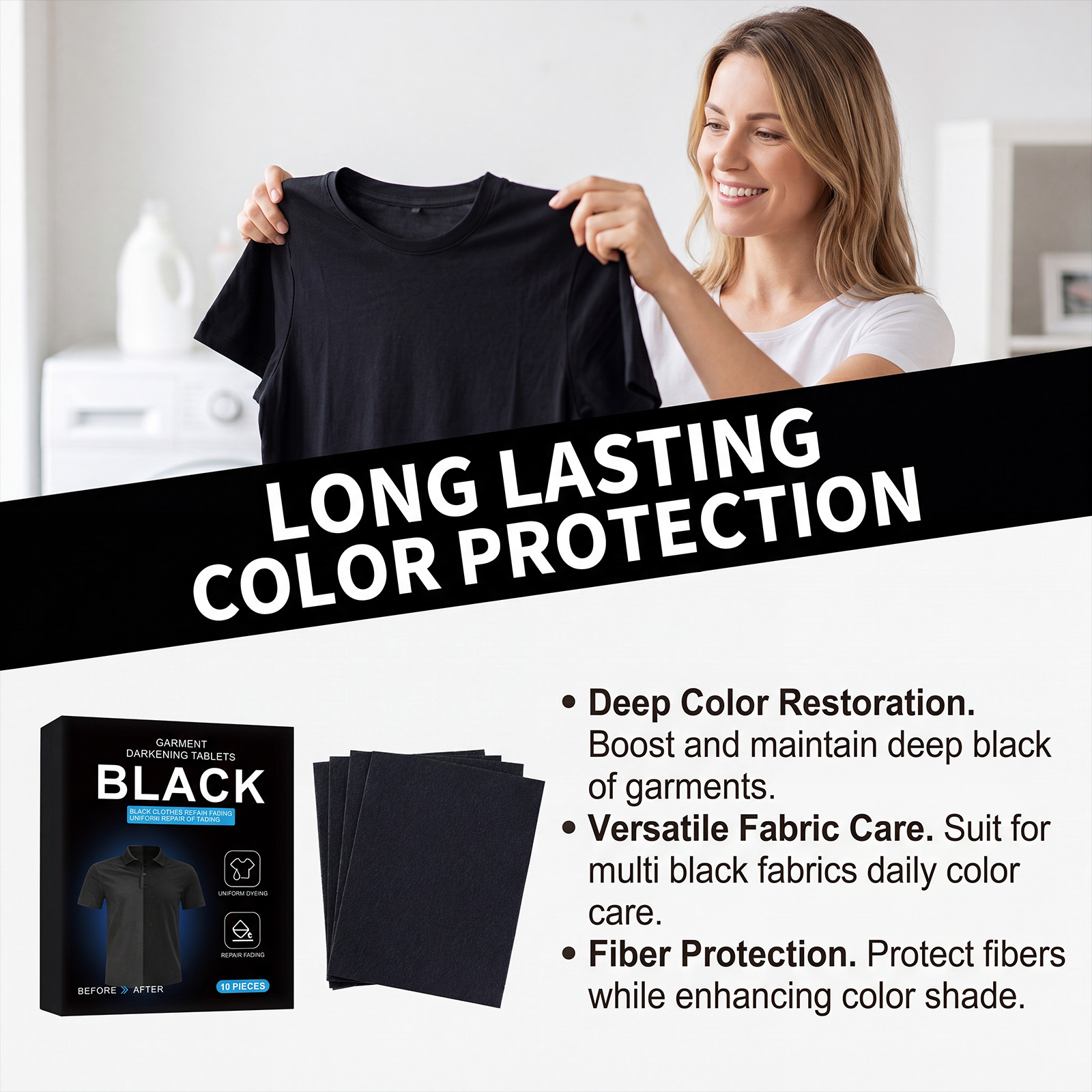 Clothes Darkening Sheets Brighten Black Shades Machine Wash Convenient Long Lasting Color Lock Fit Multiple Fabrics
