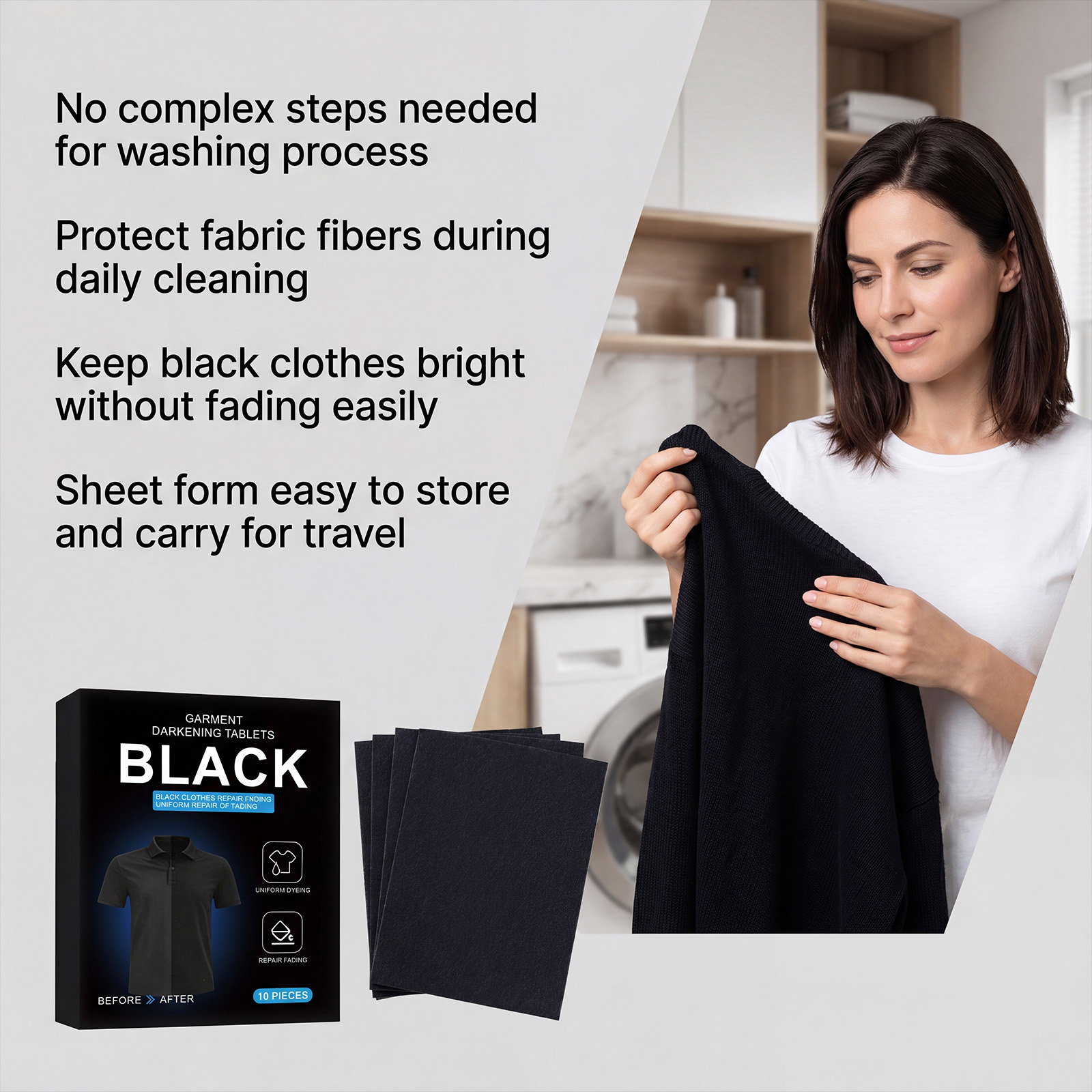 Clothes Darkening Sheets Brighten Black Shades Machine Wash Convenient Long Lasting Color Lock Fit Multiple Fabrics
