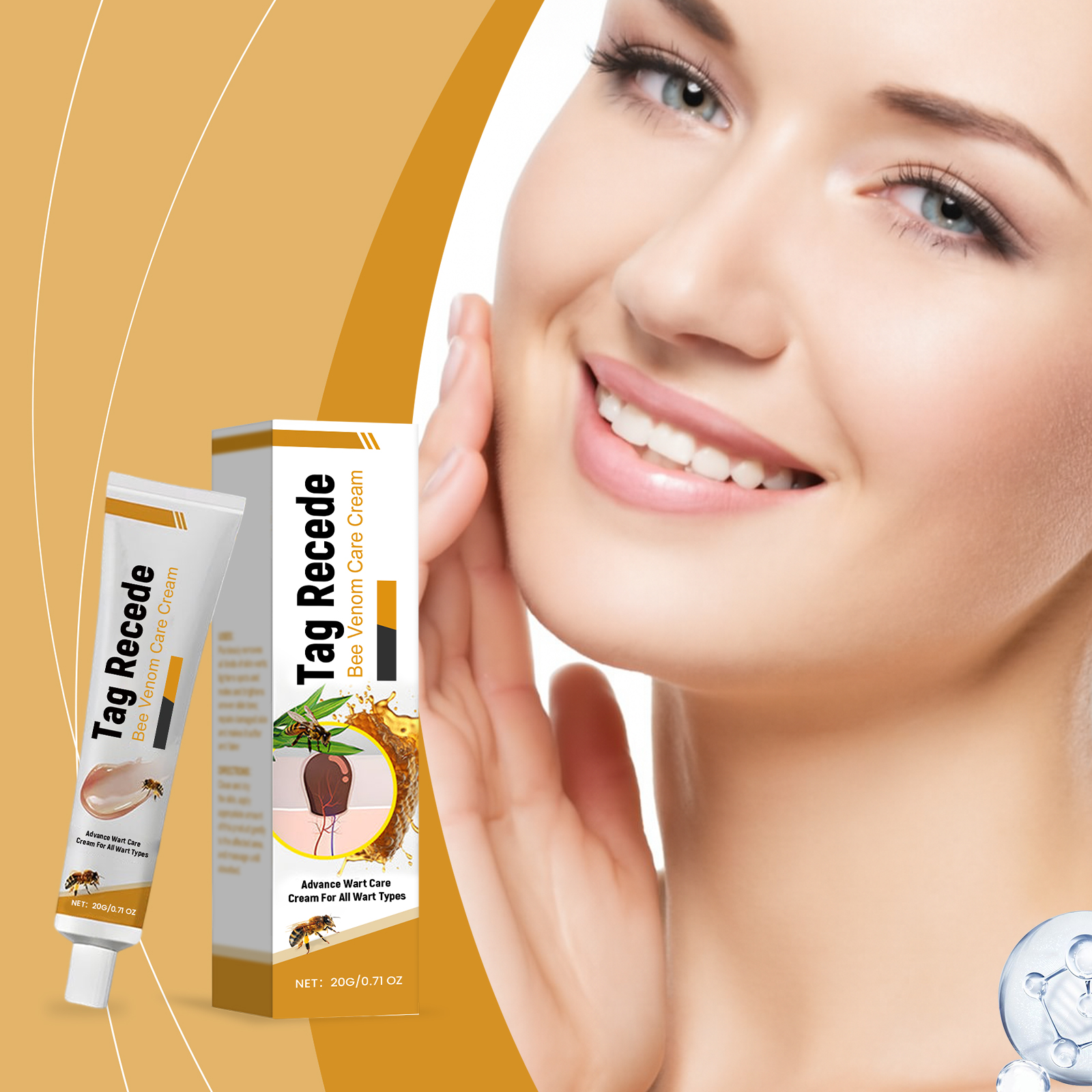 Bee Venom Care Ointment Mild Formula Cleansing Moisturizing Comfortable Easily Absorbed Smooth Body Skin Smear Care Cream