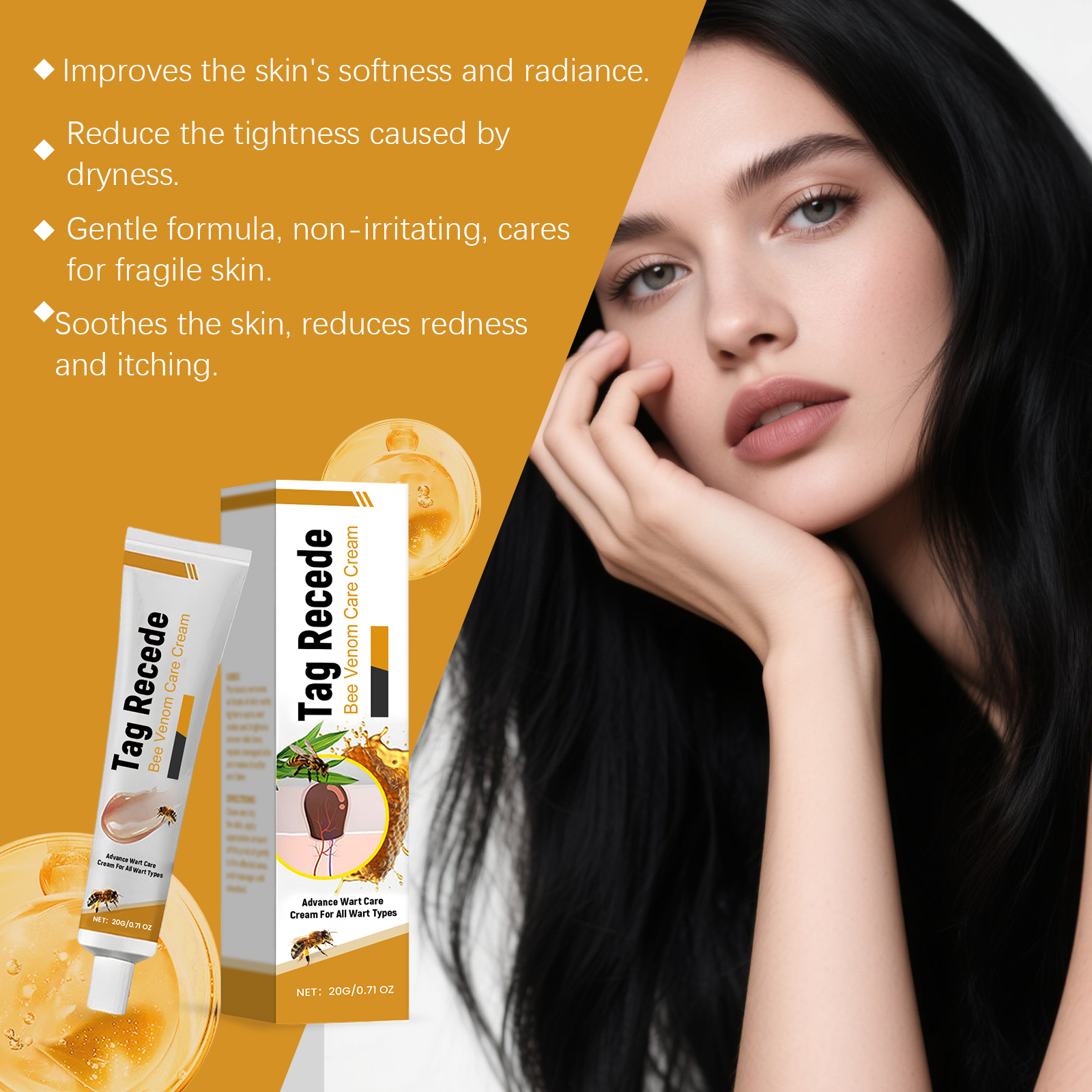 Bee Venom Care Ointment Mild Formula Cleansing Moisturizing Comfortable Easily Absorbed Smooth Body Skin Smear Care Cream