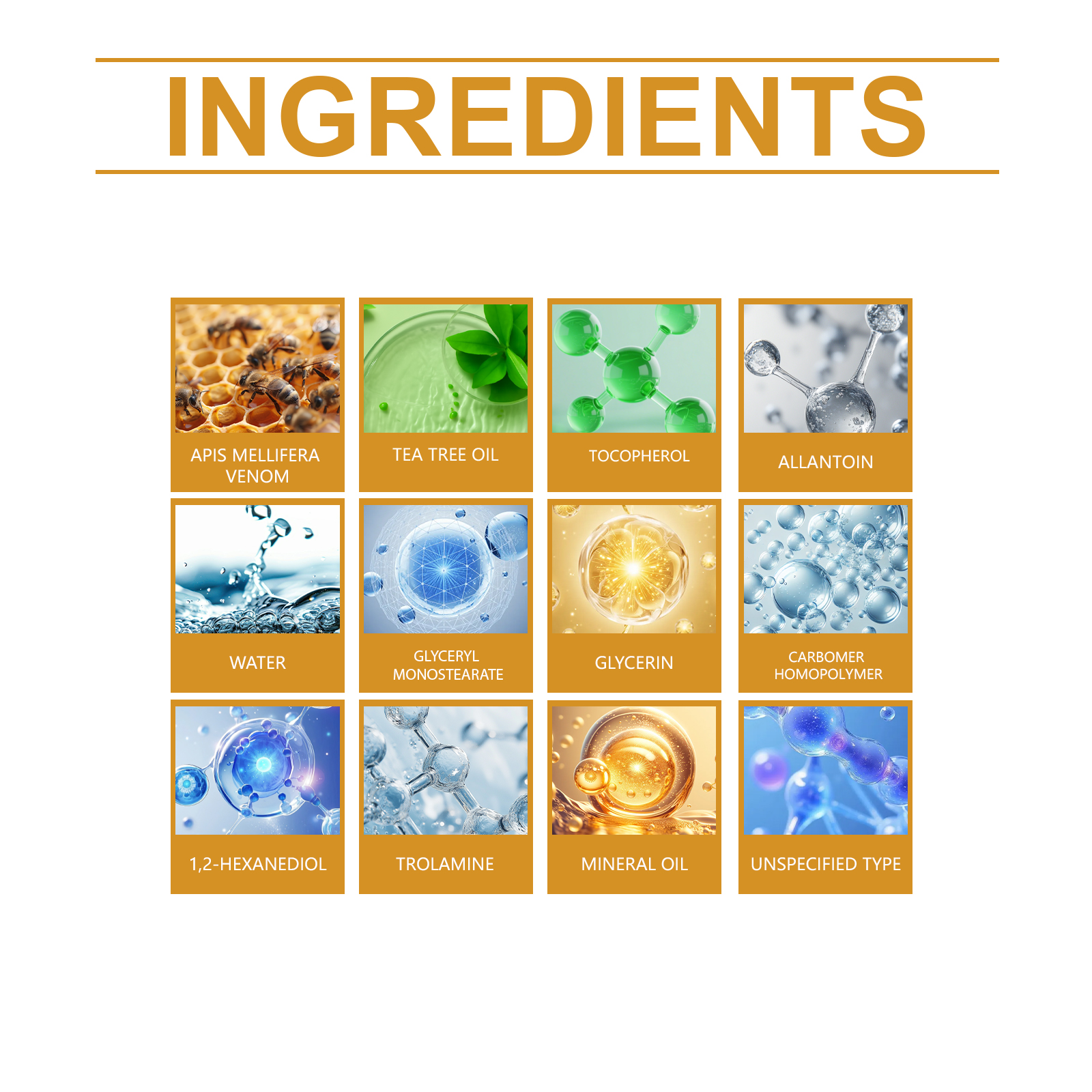 Bee Venom Care Ointment Mild Formula Cleansing Moisturizing Comfortable Easily Absorbed Smooth Body Skin Smear Care Cream