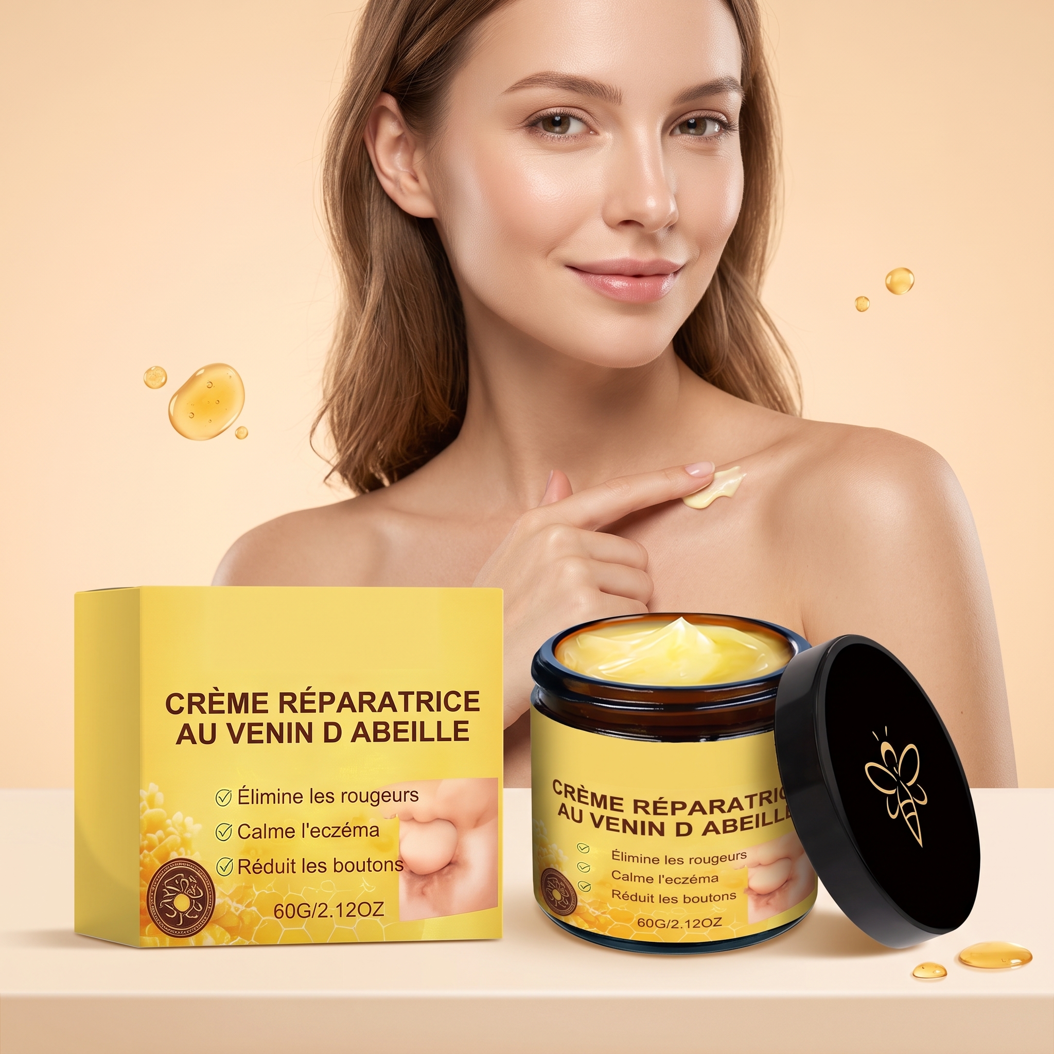 Bee Venom Care Cream Gentle Nourish Delicate Body Skin Hydrate Moisturize Non Sticky Daily Moist Care Lotion