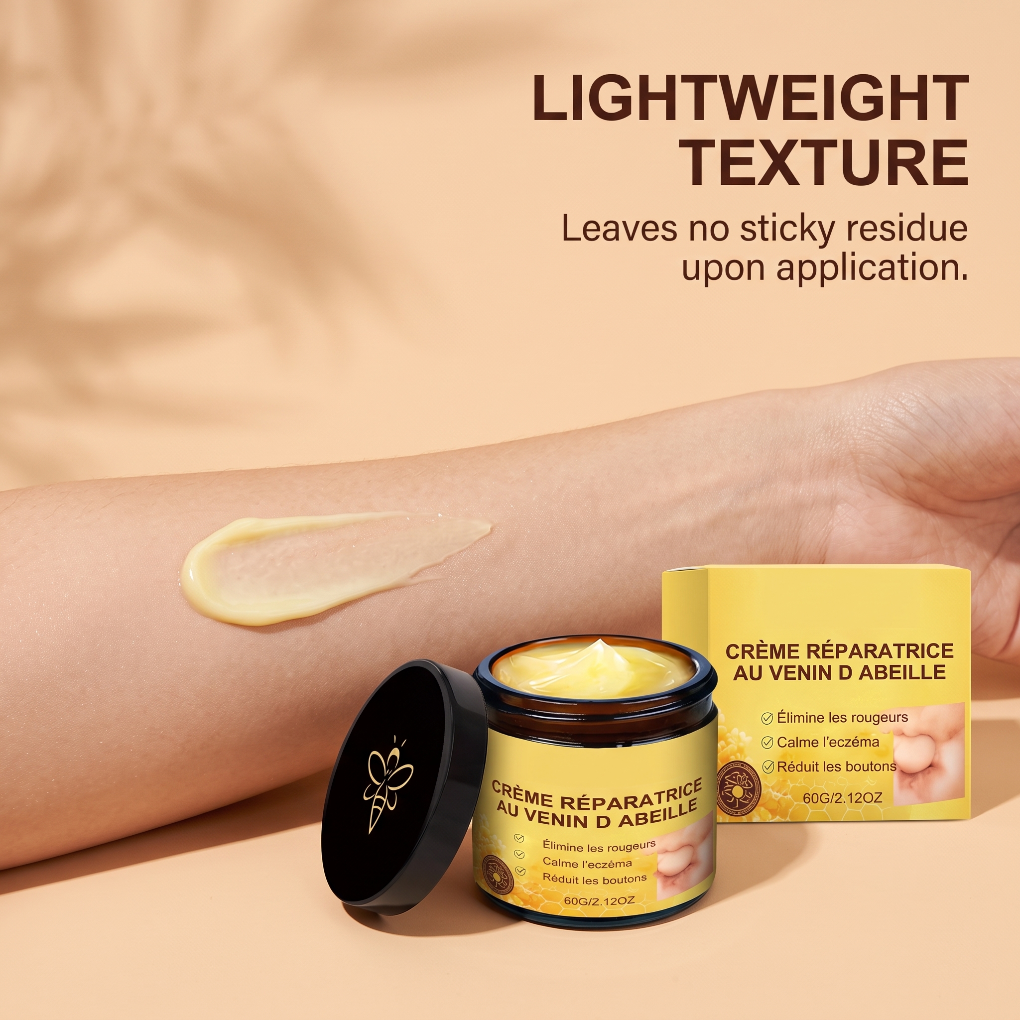 Bee Venom Care Cream Gentle Nourish Delicate Body Skin Hydrate Moisturize Non Sticky Daily Moist Care Lotion