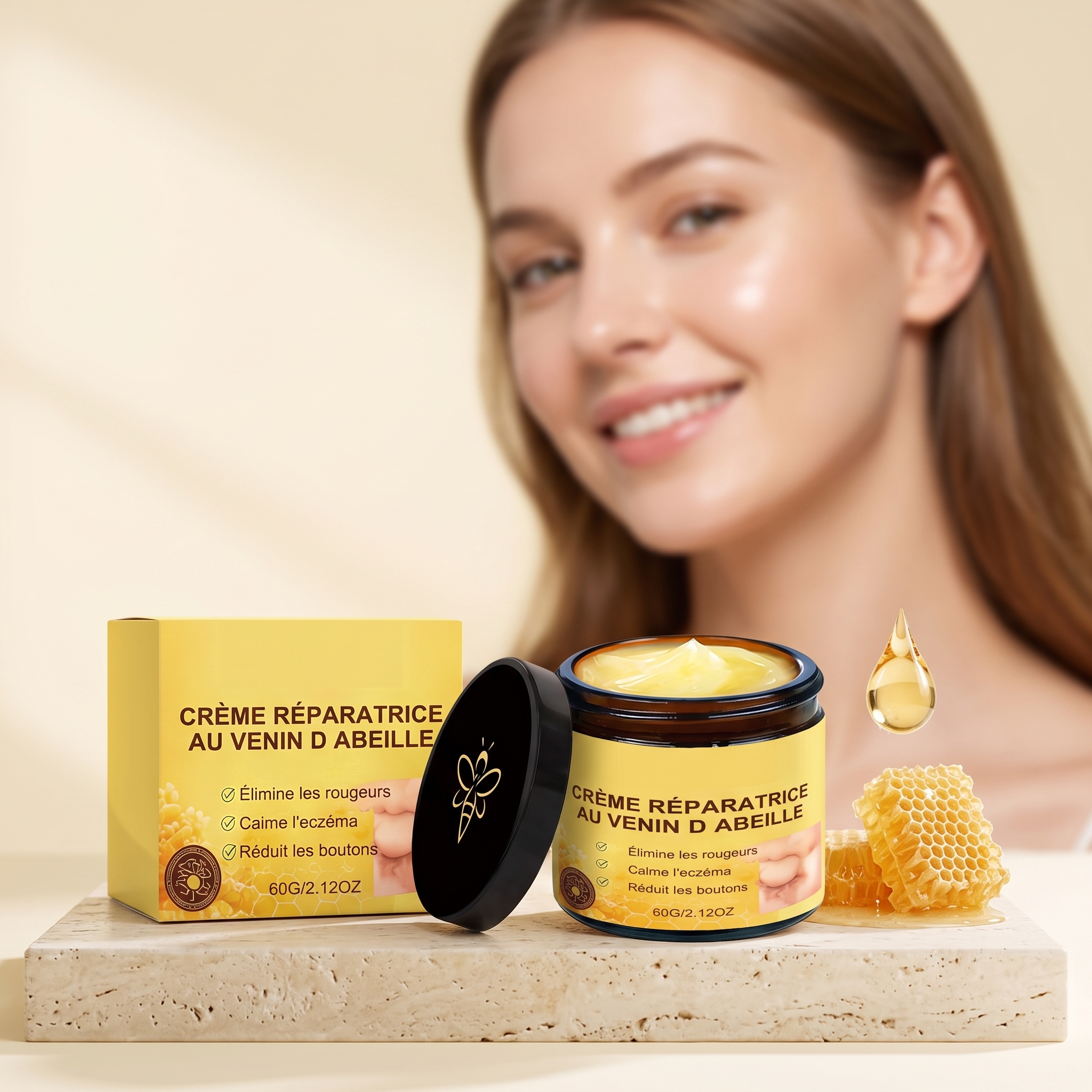 Bee Venom Care Cream Gentle Nourish Delicate Body Skin Hydrate Moisturize Non Sticky Daily Moist Care Lotion