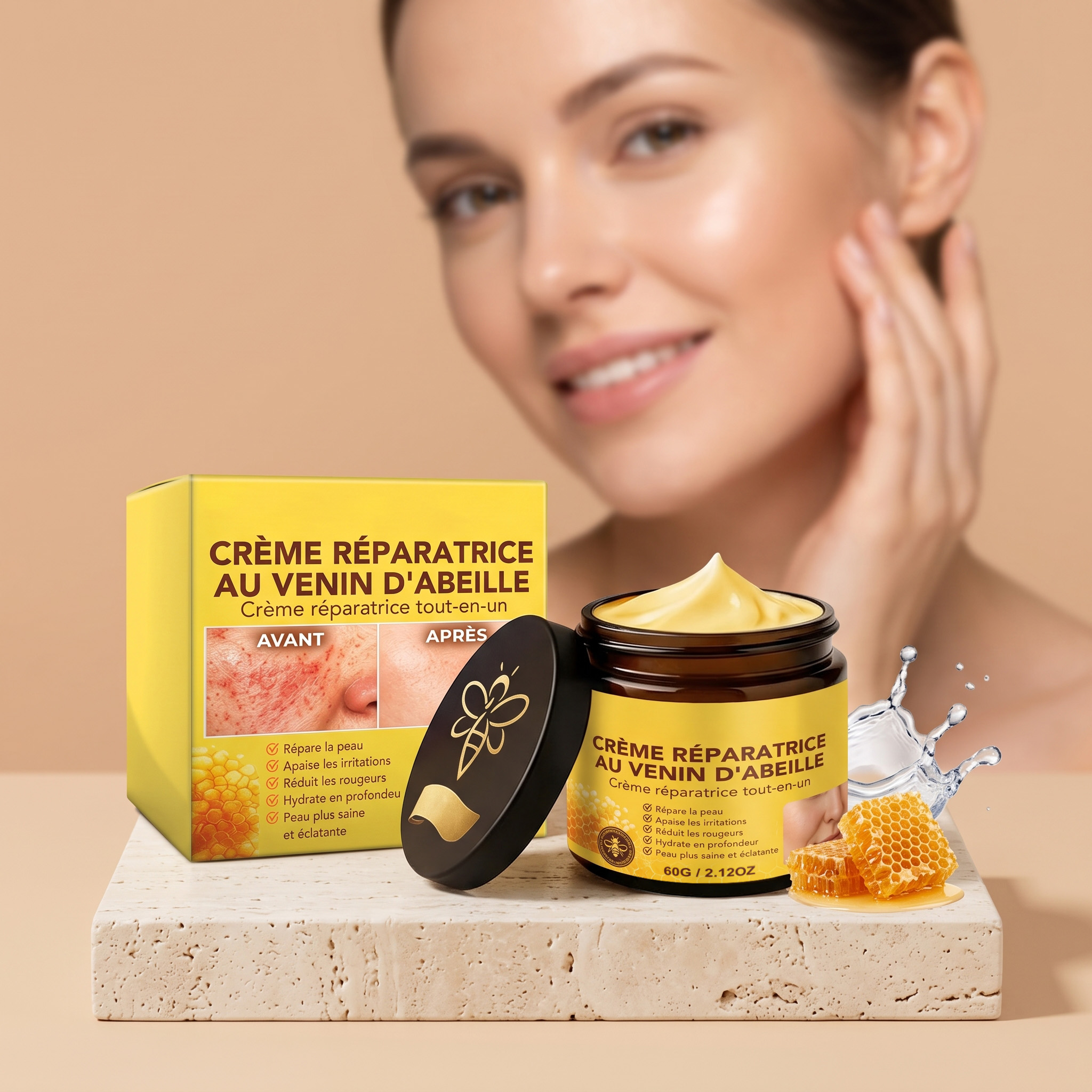 Bee Venom Care Cream Smooth Texture Gentle Skin Care Soft Delicate Easily Absorbed Non Sticky Lotion