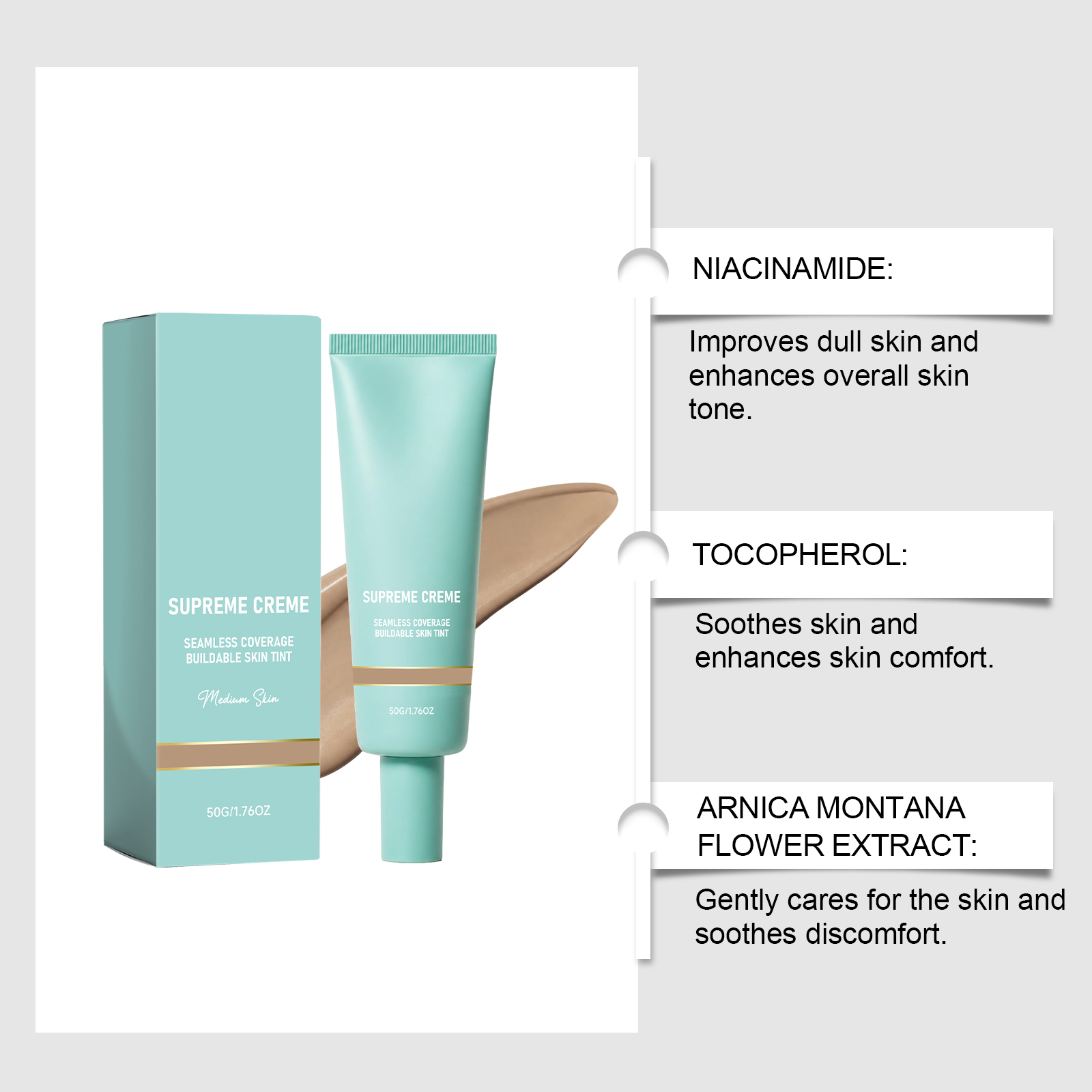 (Natural) Concealing Hydrating Foundation Delicate Sheer Moisturizing Natural Fitting Spreadable Soft Facial Cosmetic Base Makeup