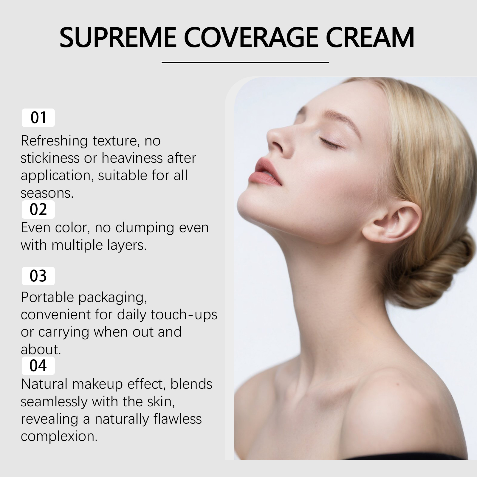 (Natural) Concealing Hydrating Foundation Delicate Sheer Moisturizing Natural Fitting Spreadable Soft Facial Cosmetic Base Makeup