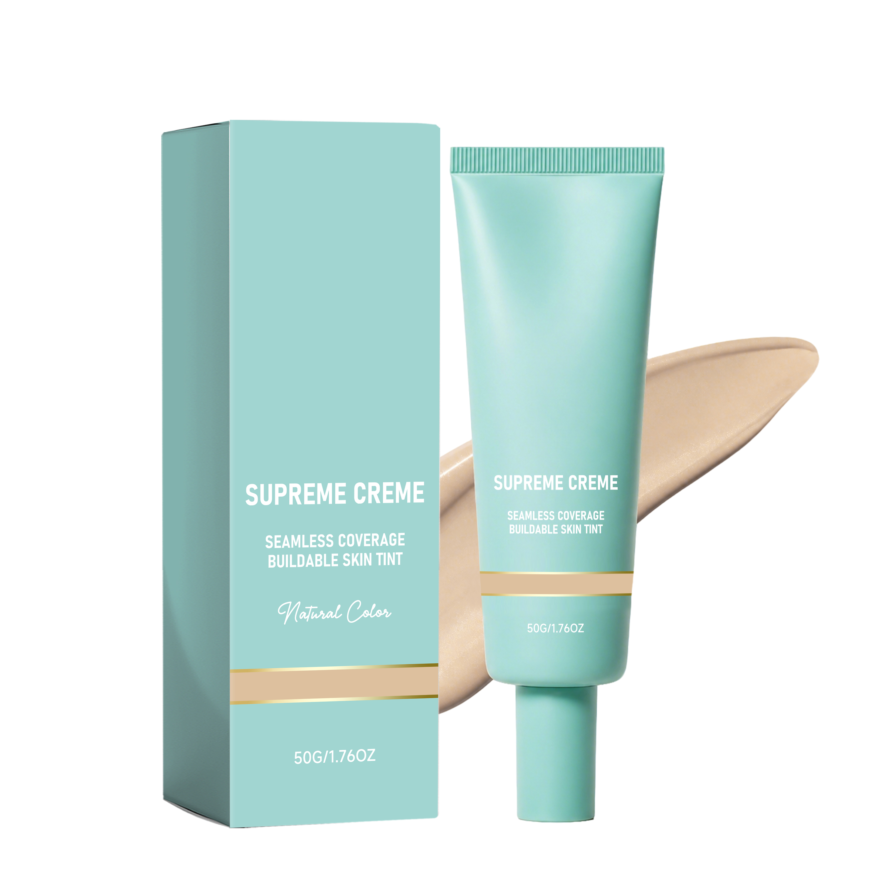 (Natural) Concealing Hydrating Foundation Delicate Sheer Moisturizing Natural Fitting Spreadable Soft Facial Cosmetic Base Makeup