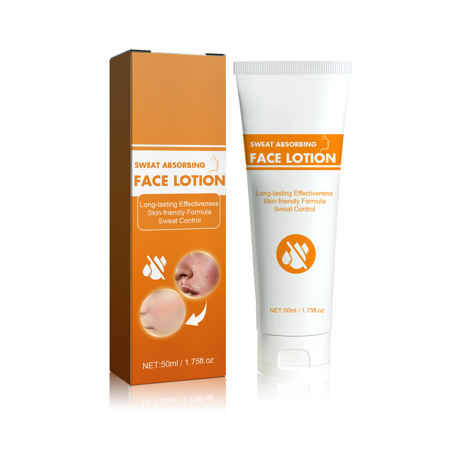 Facial Sweat Absorbing Lotion Gently Cleanses Facial Skin Refreshing Skin‑Friendly Long Lasting Oil Control Facial Antiperspirant Lotion