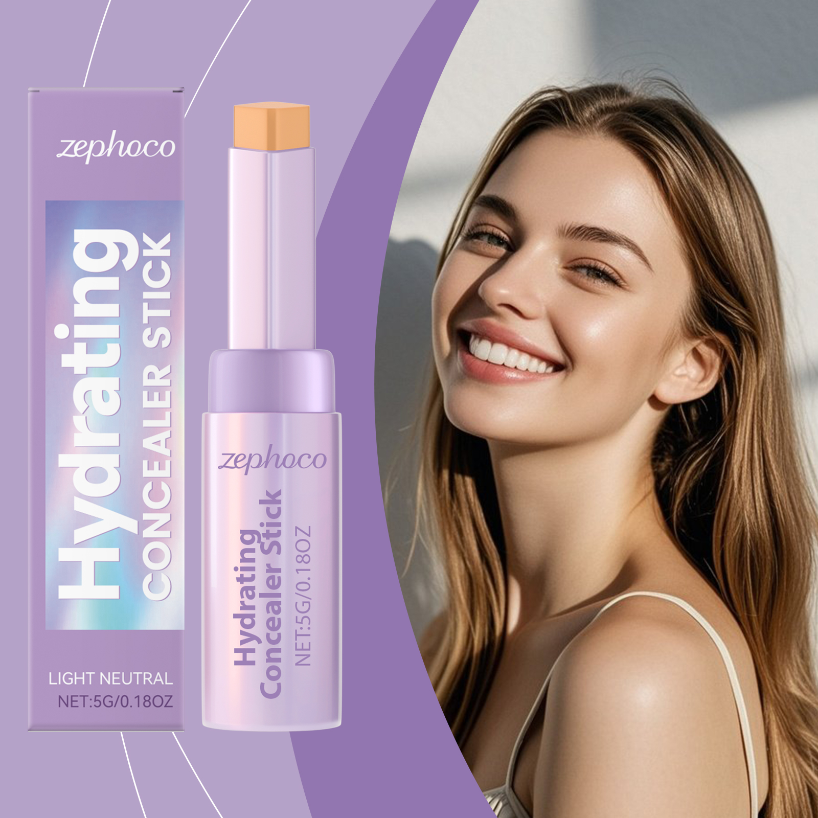 Contour Concealer Stick Natural Shade Daily Portable Face Smooth Nose Shadow Stereo Concealer Stick