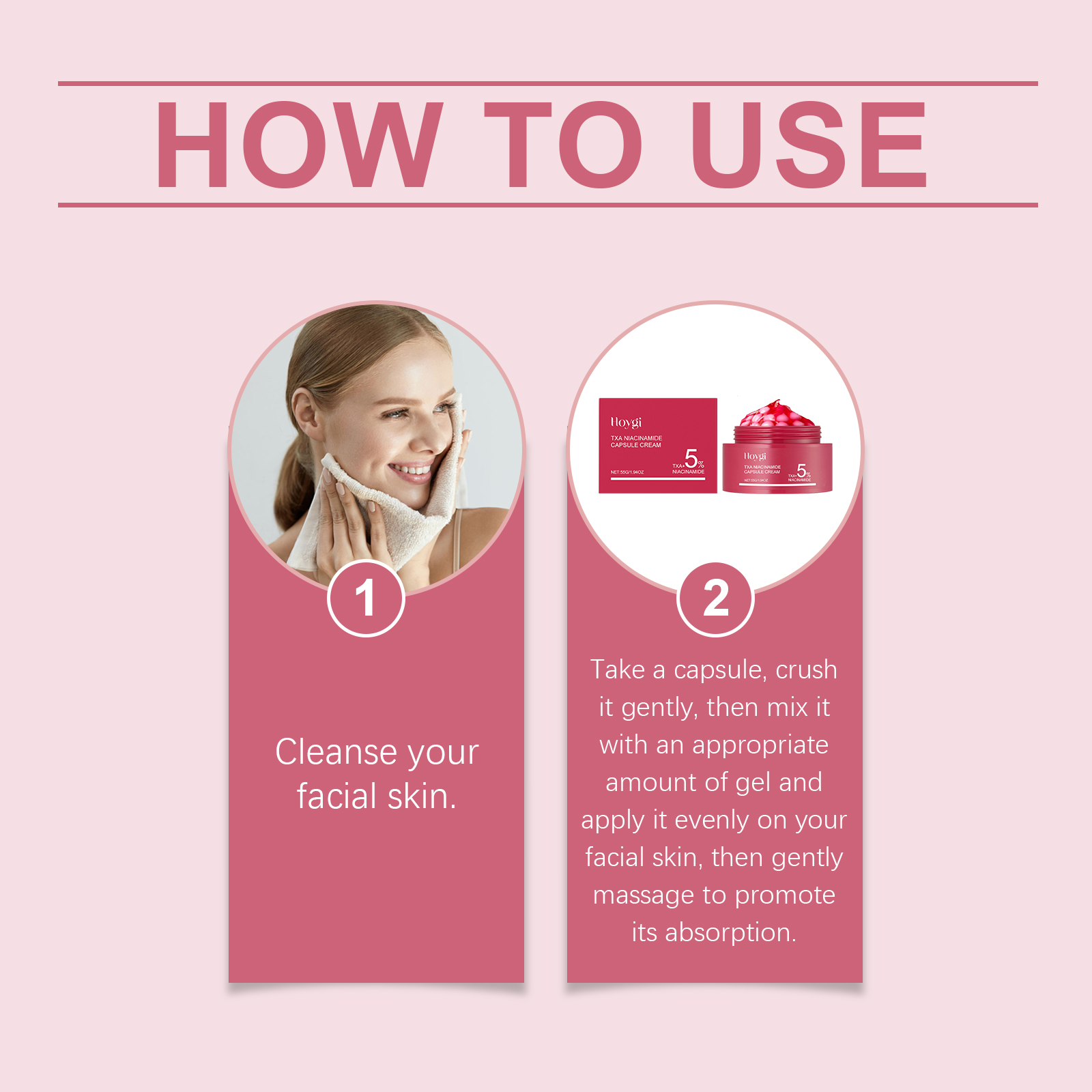 Nicotinamide Moisturizing Capsule Cream Gentle Skin Care Lock Water Refreshing Easy Absorb Nourish Hydrating Face Cream