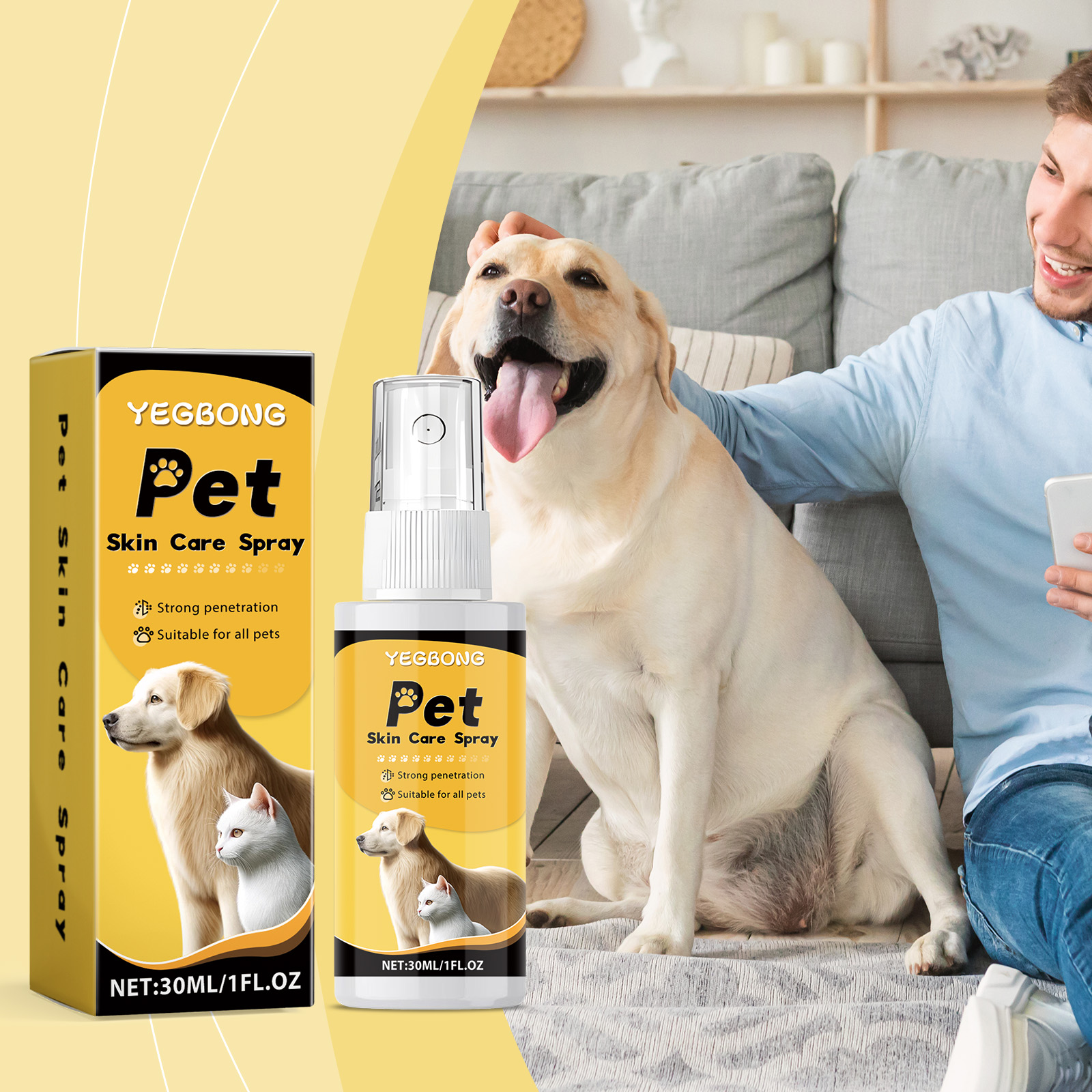 Pet Skin Care Spray Gentle Moisturizing Care For Cats And Dogs Skin Relief