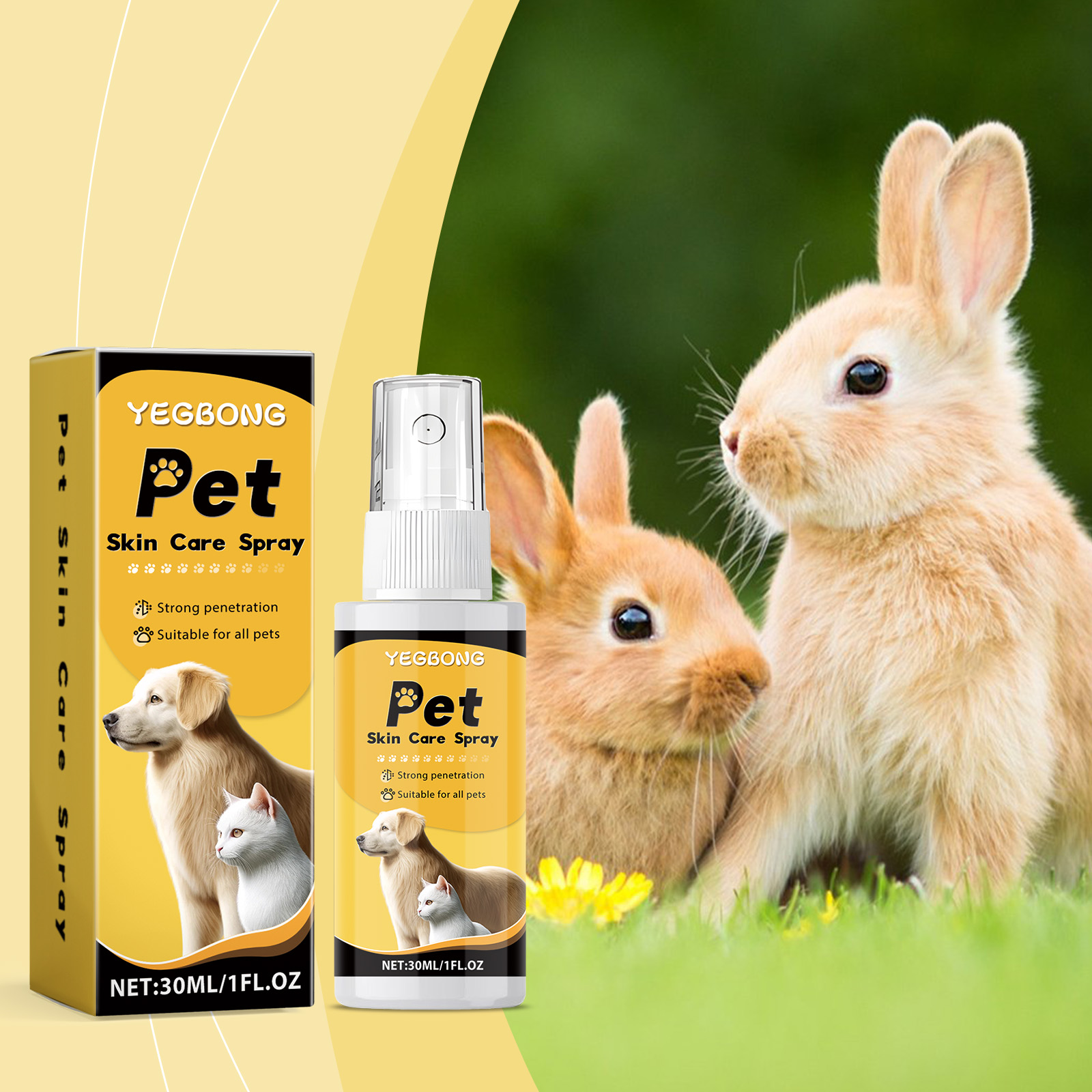Pet Skin Care Spray Gentle Moisturizing Care For Cats And Dogs Skin Relief