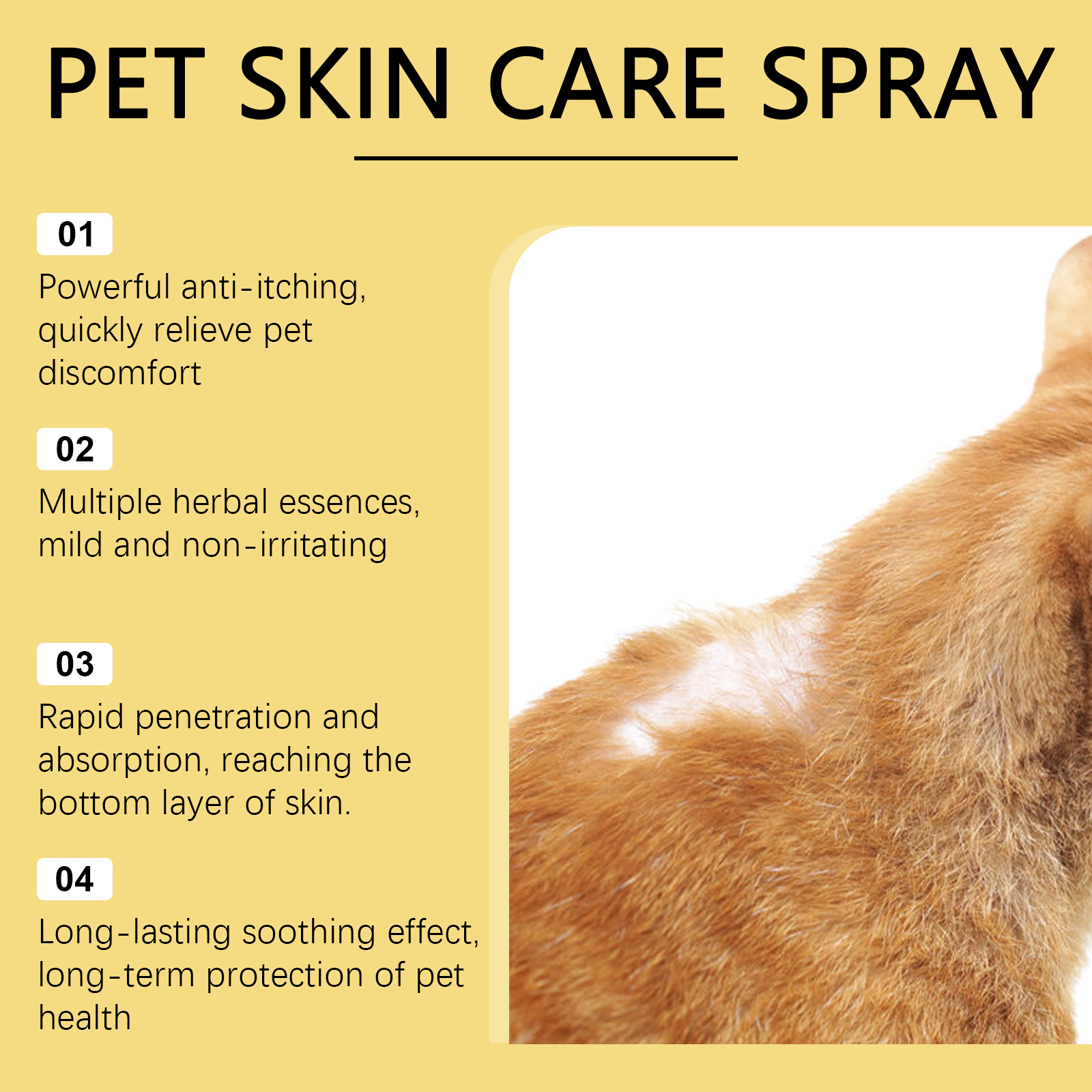 Pet Skin Care Spray Gentle Moisturizing Care For Cats And Dogs Skin Relief