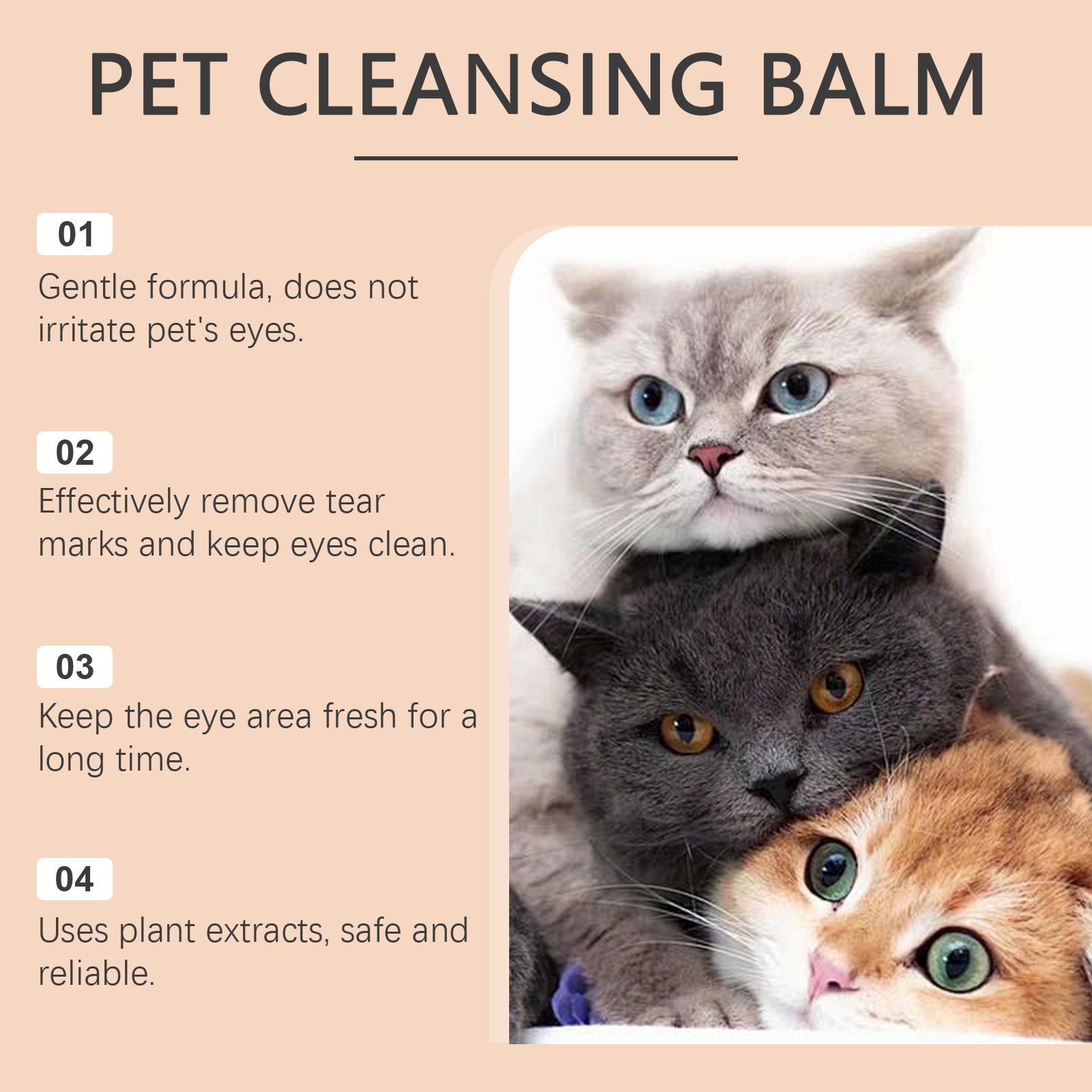Pet Tear Stain Cleaning Ointment Gentle Cleansing Eye Care For Cats And Dogs