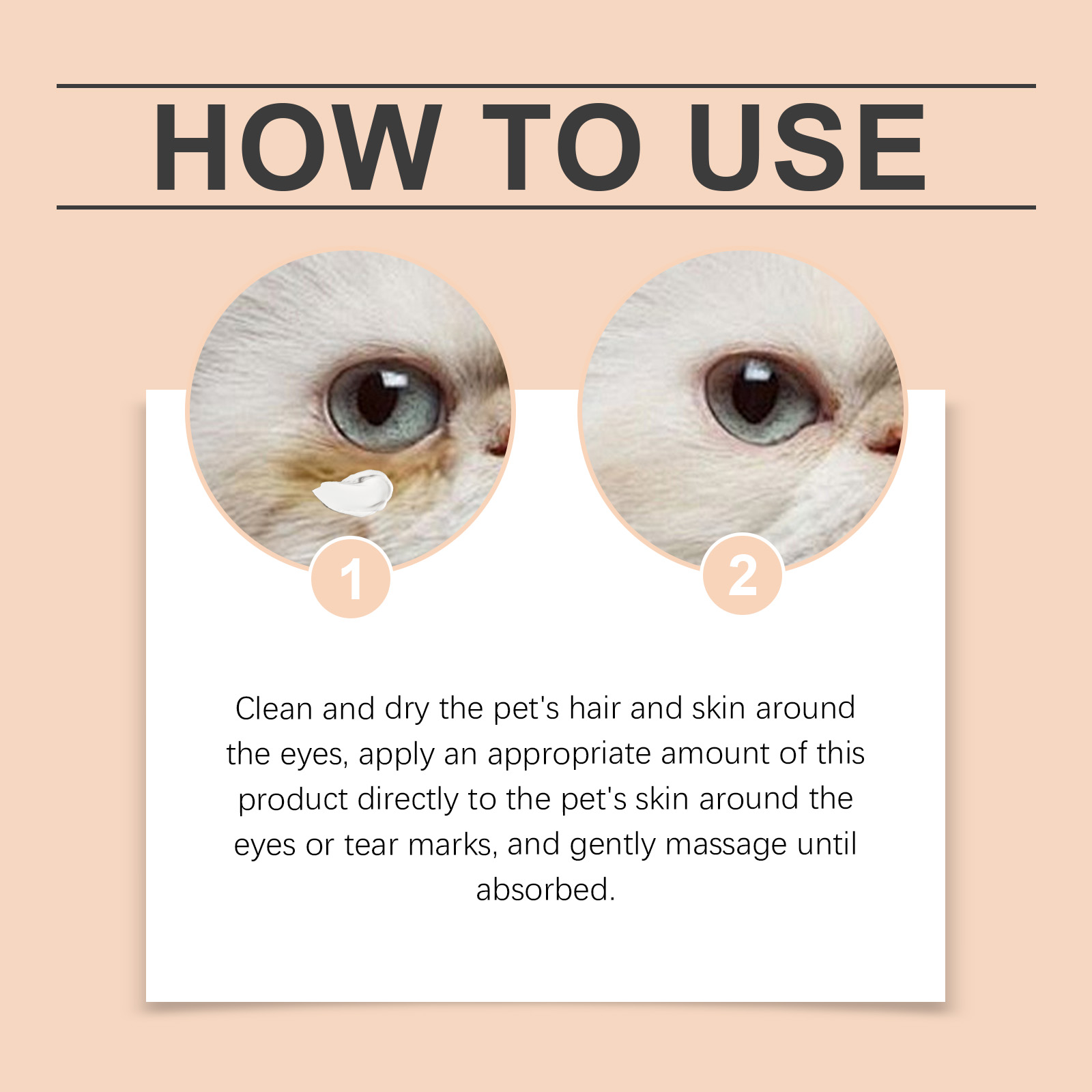 Pet Tear Stain Cleaning Ointment Gentle Cleansing Eye Care For Cats And Dogs