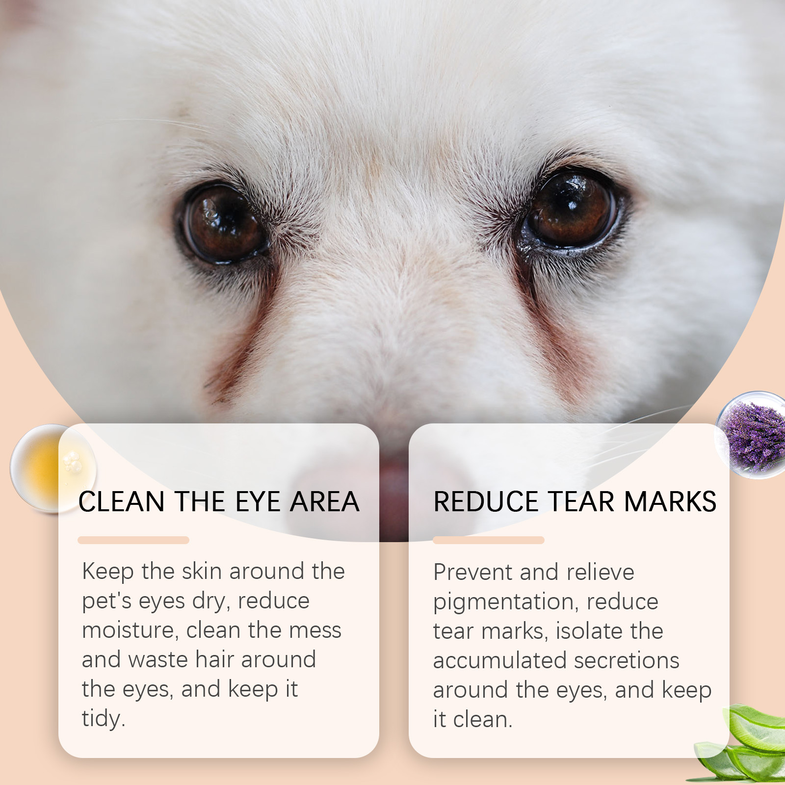Pet Tear Stain Cleaning Ointment Gentle Cleansing Eye Care For Cats And Dogs