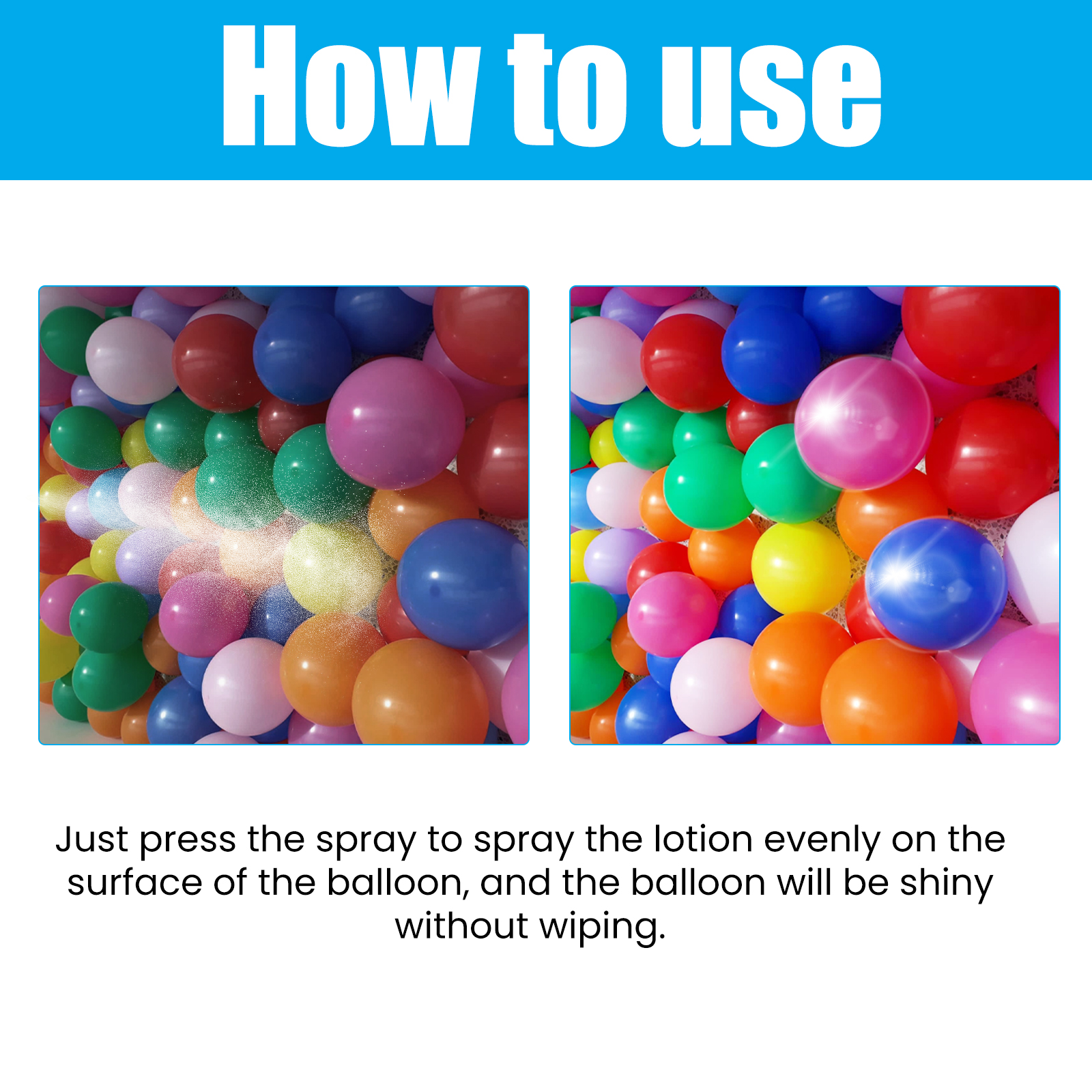 Balloon Shine Spray Silicone Emulsion Gloss Enhancer Anti Oxidation Fade Resistant Party Decoration 100ml